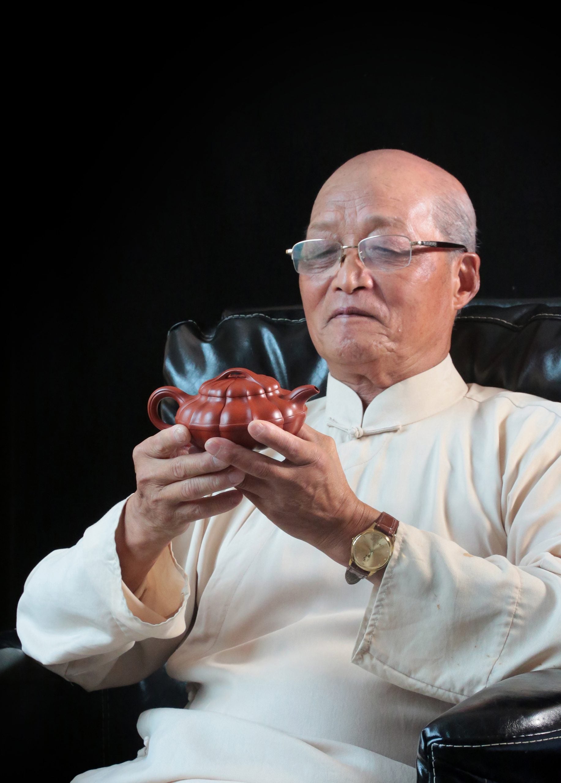 Fang Lipin Huanglongshan Cinnabar Mine Thread Round Teapot