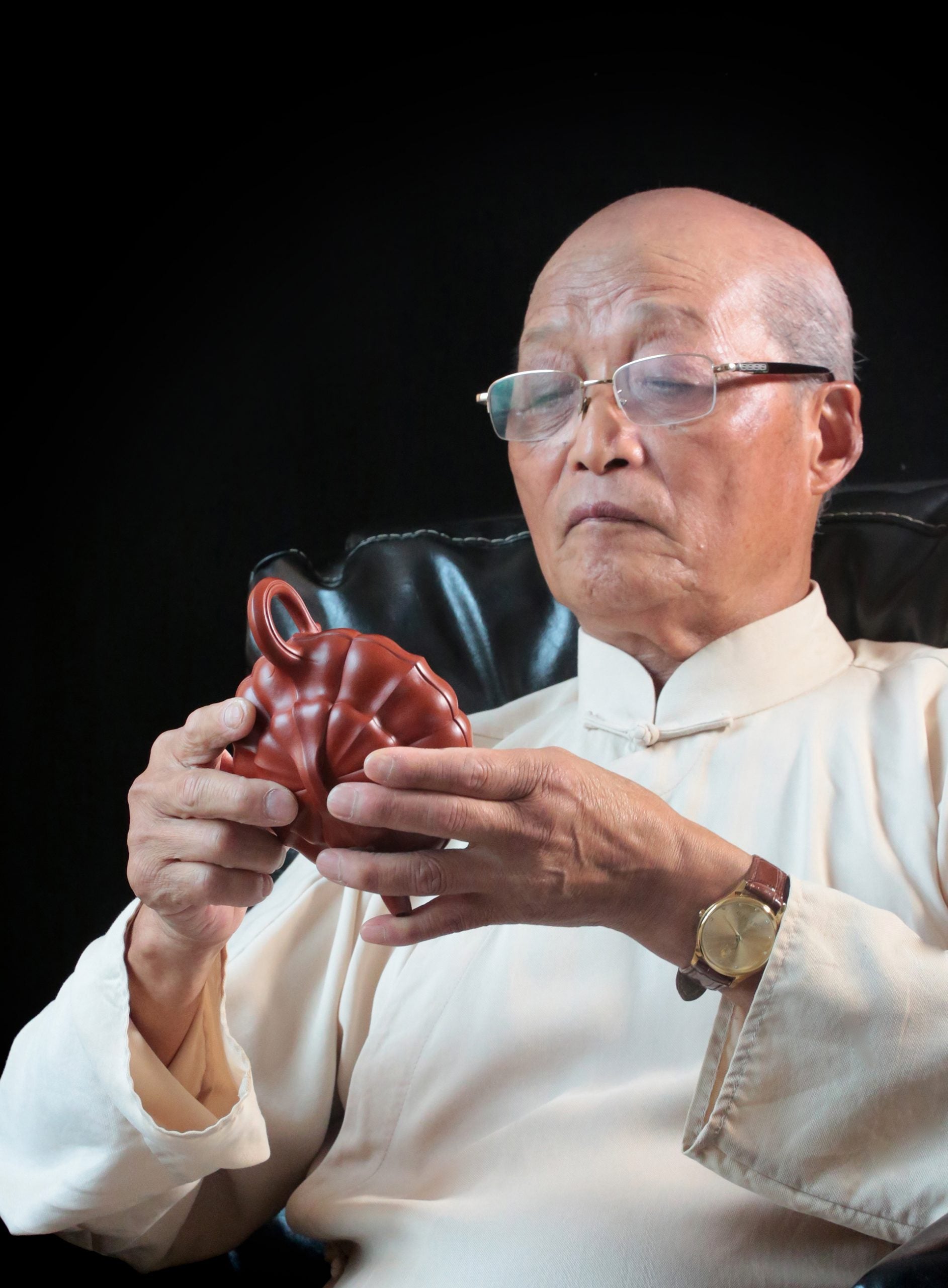 Fang Lipin Huanglongshan Cinnabar Mine Thread Round Teapot