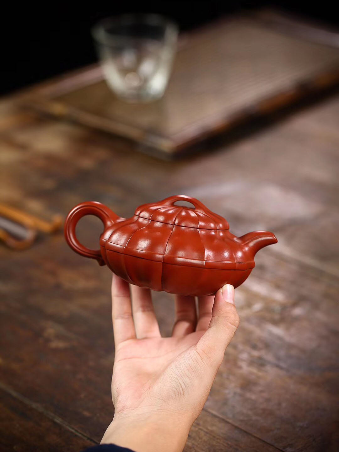 Fang Lipin Huanglongshan Cinnabar Mine Thread Round Teapot