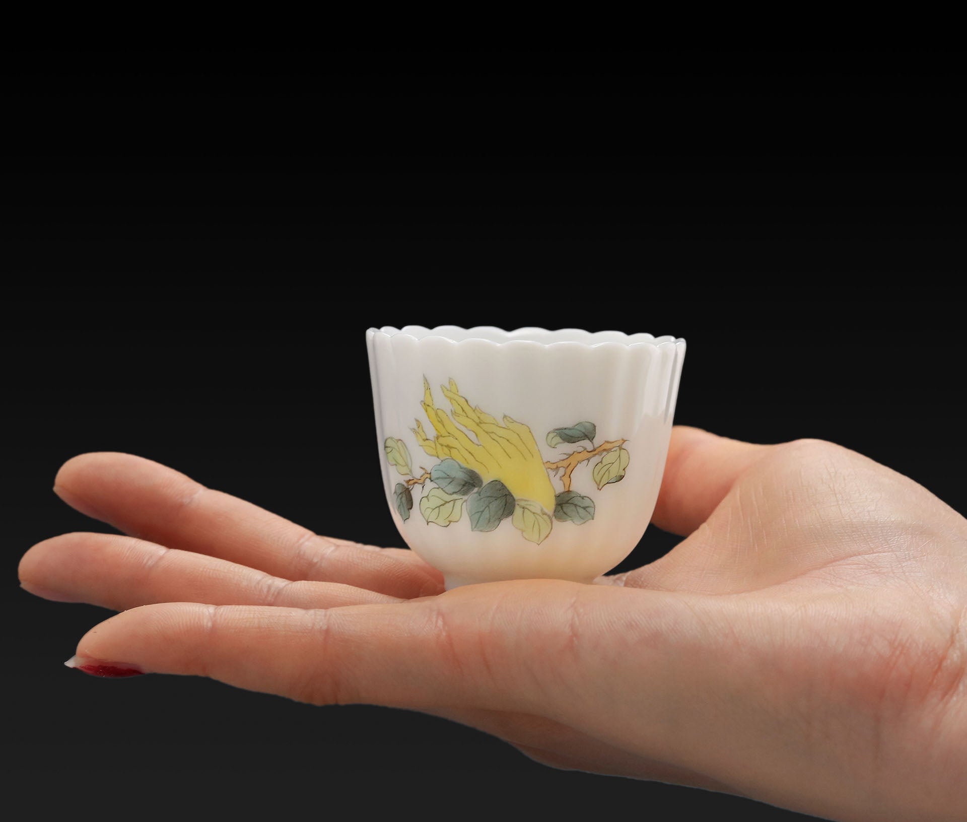 Many Children, Many Blessings: Famille Rose Tea Cup