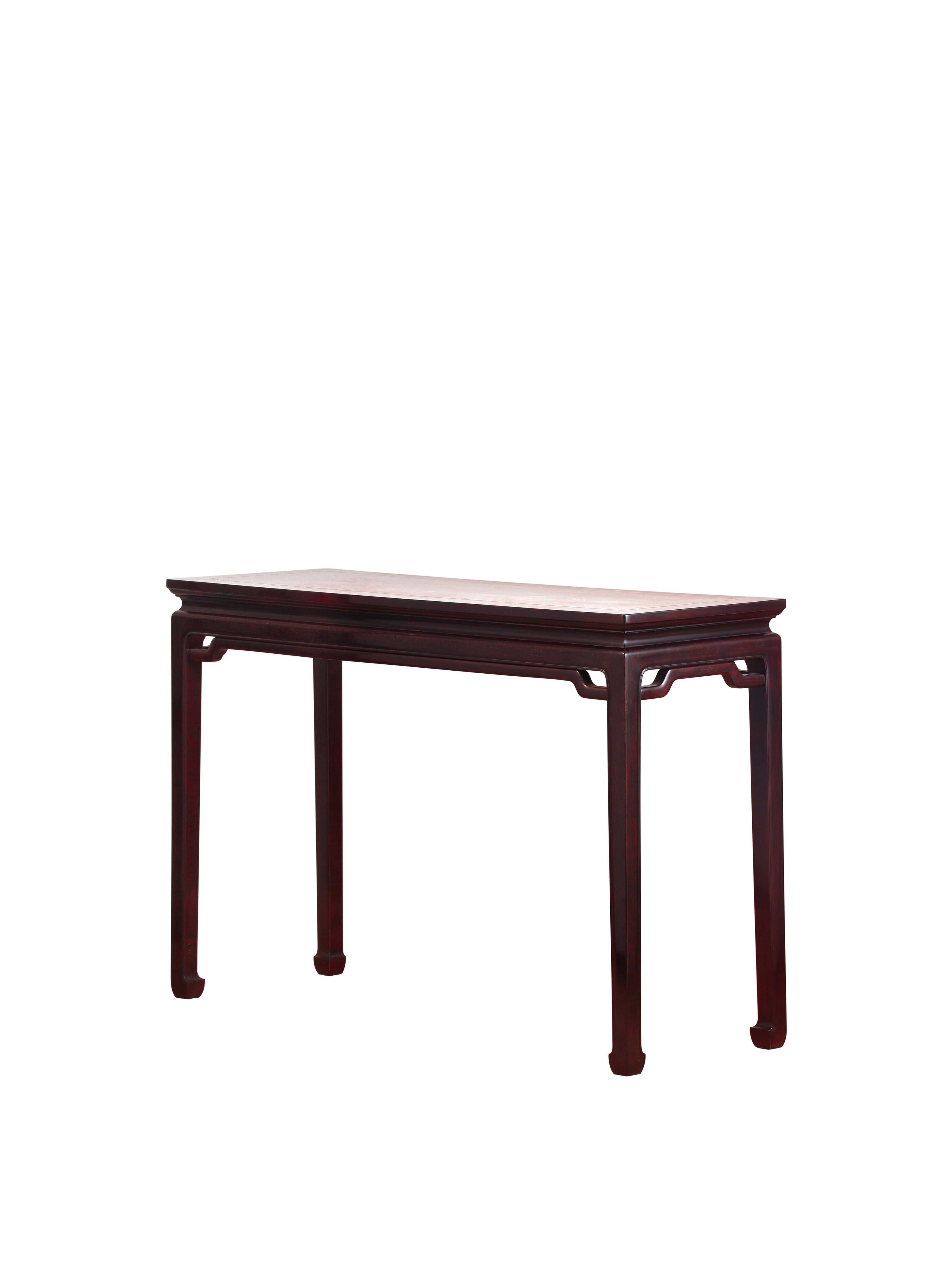 High-waisted, curved-back stretcher, horseshoe-shaped foot table