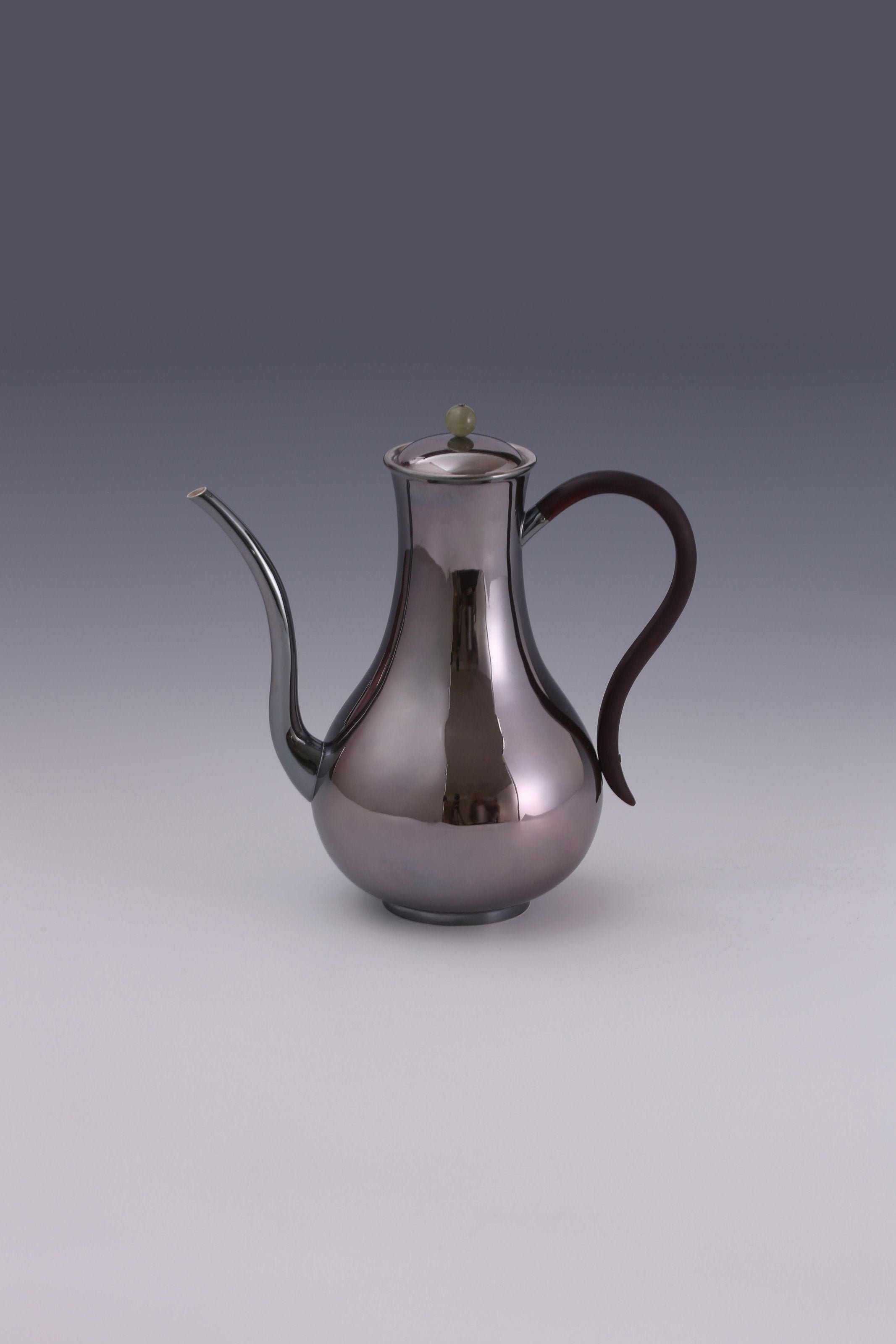 Polished sterling silver flask/glass