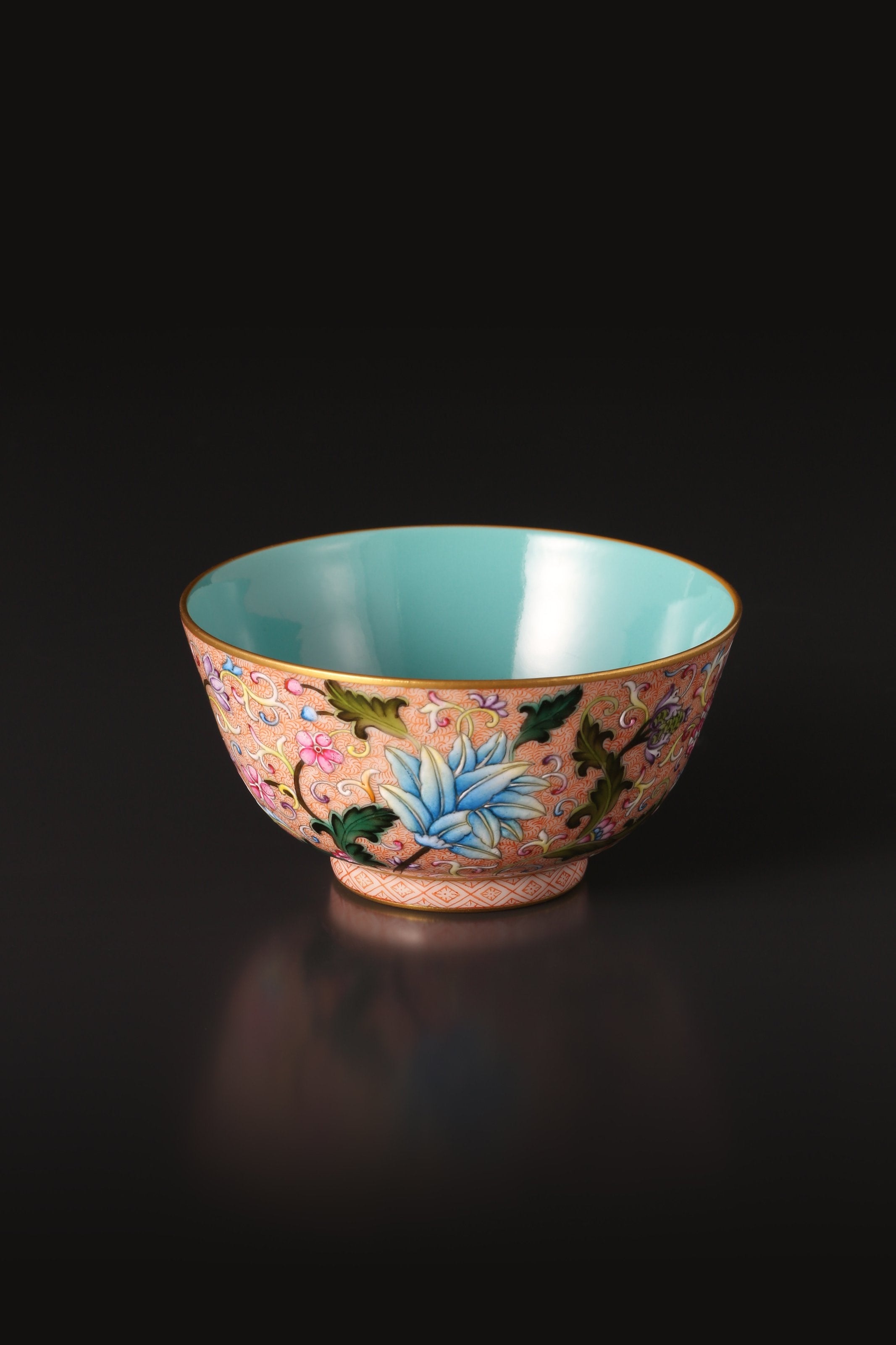 Dayazhai Guyuexuan Floral Pattern Covered Bowl/Cup