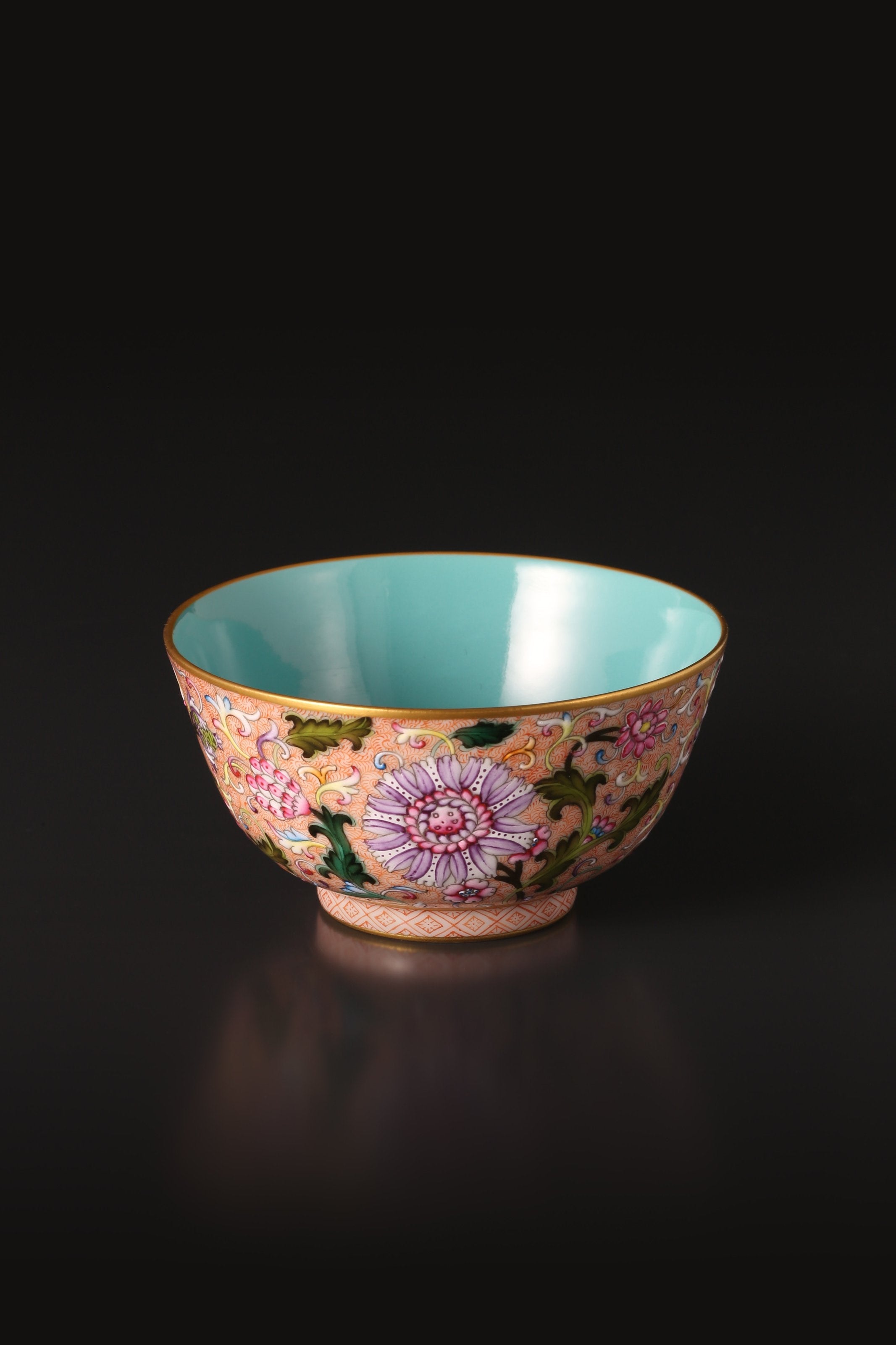 Dayazhai Guyuexuan Floral Pattern Covered Bowl/Cup