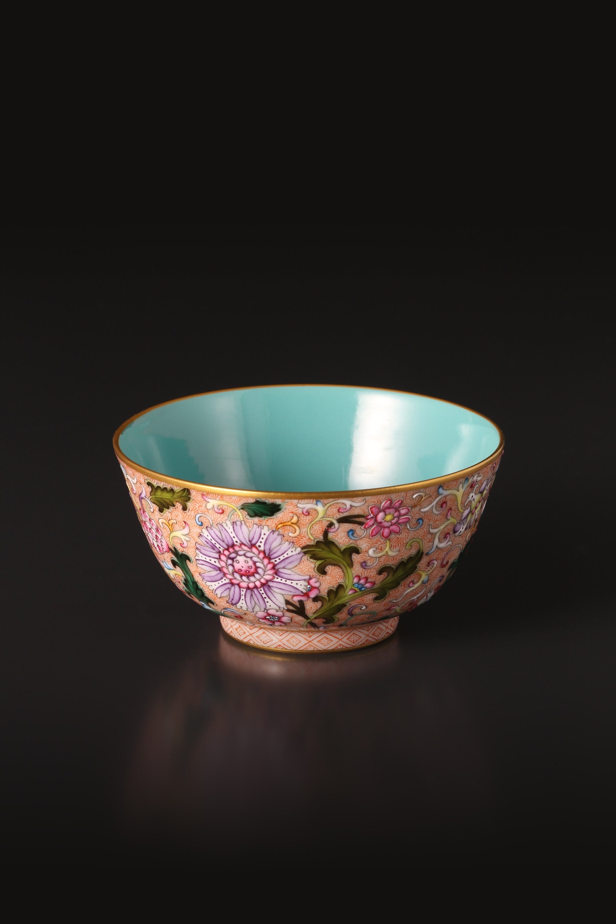 Dayazhai Guyuexuan Floral Pattern Covered Bowl/Cup