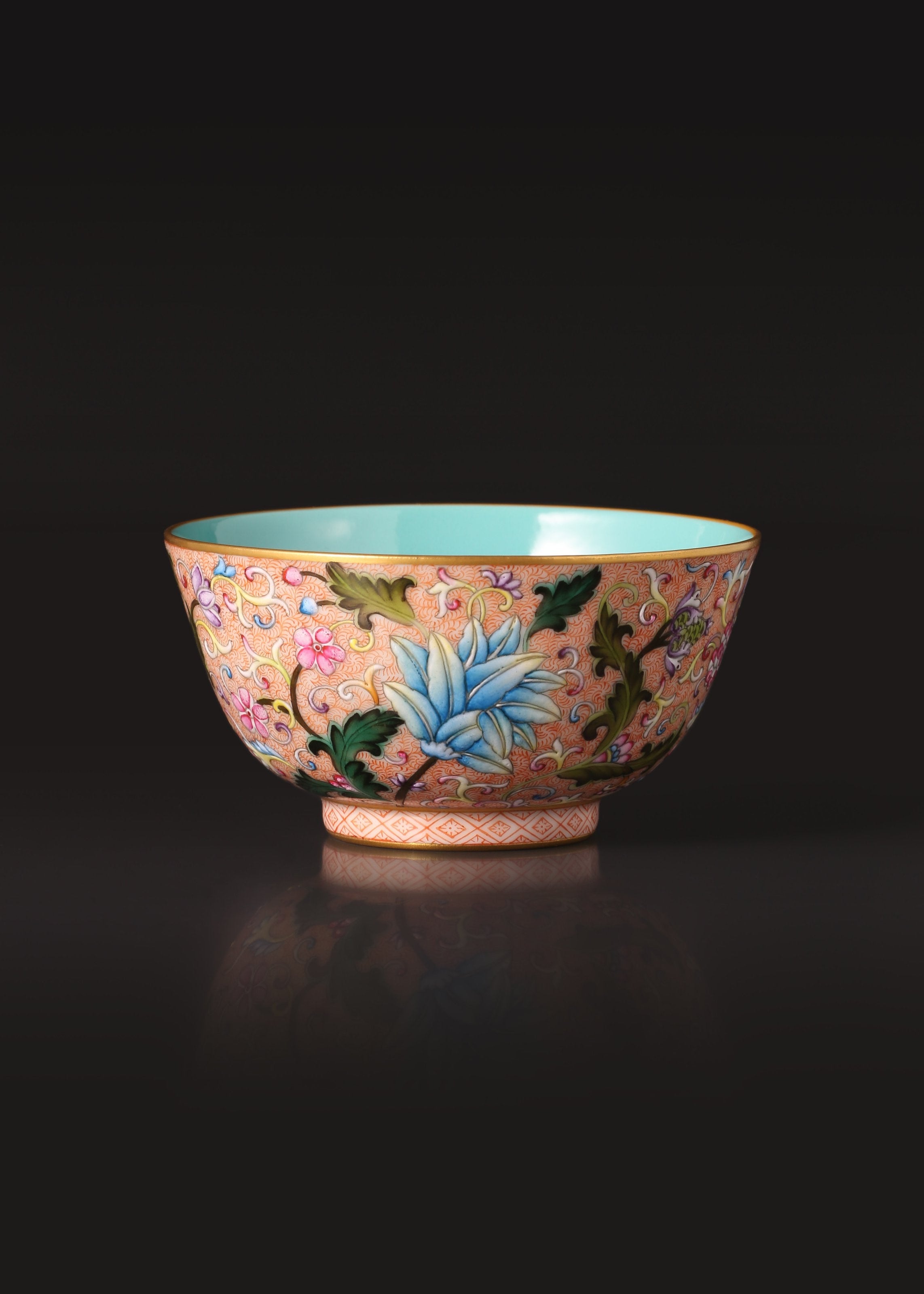 Dayazhai Guyuexuan Floral Pattern Covered Bowl/Cup