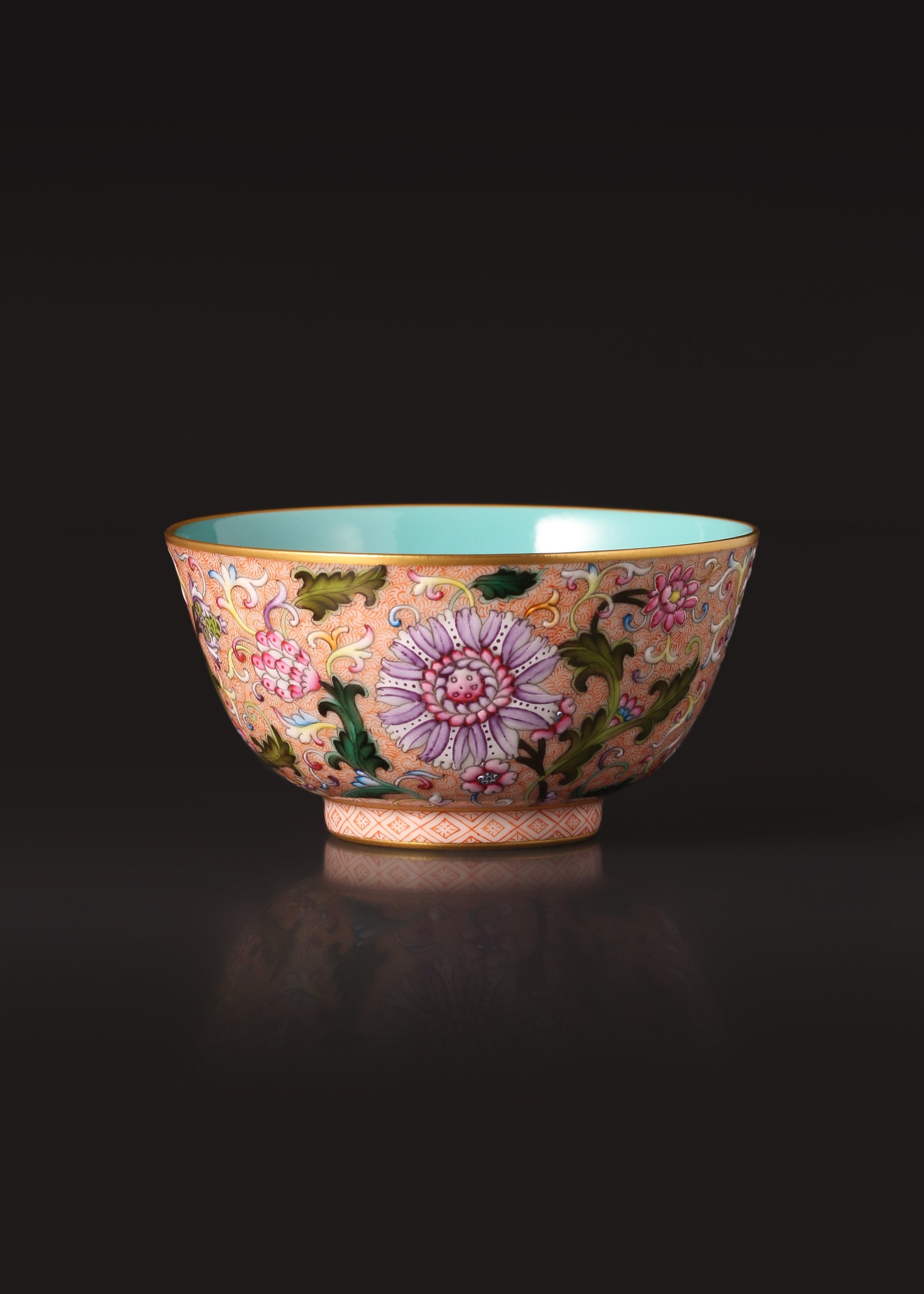 Dayazhai Guyuexuan Floral Pattern Covered Bowl/Cup