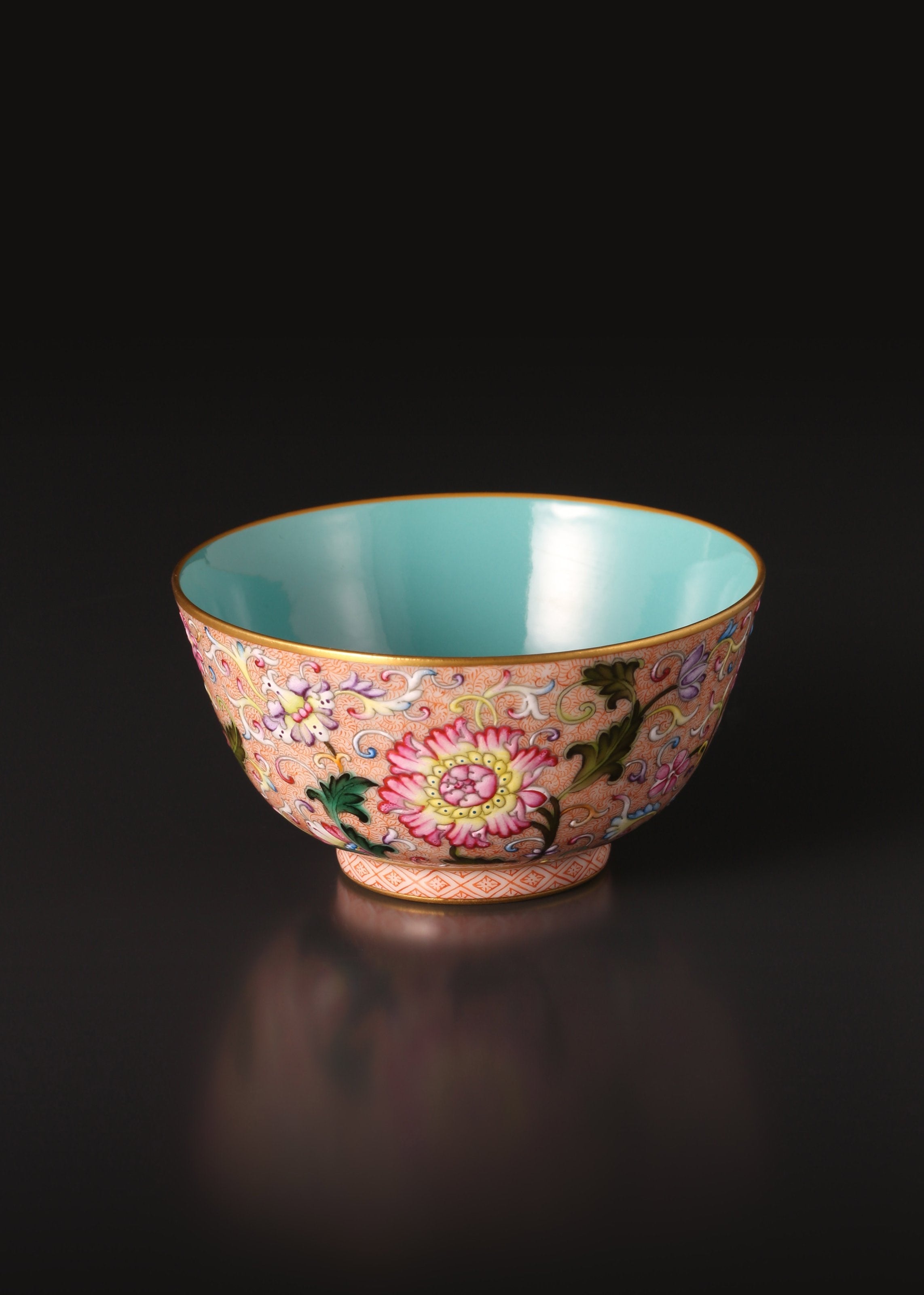 Dayazhai Guyuexuan Floral Pattern Covered Bowl/Cup