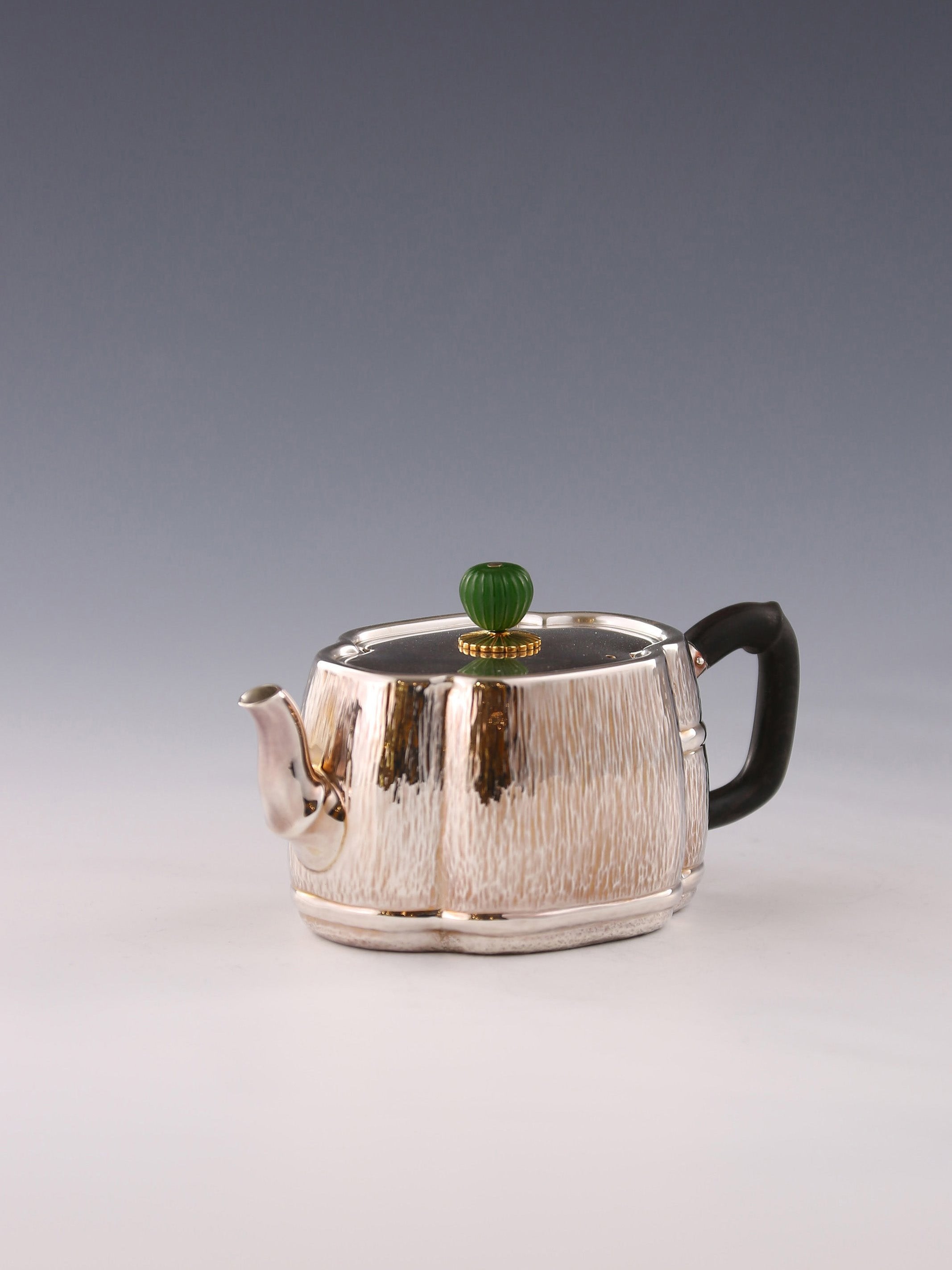 Begonia Bamboo Sterling Silver Teapot