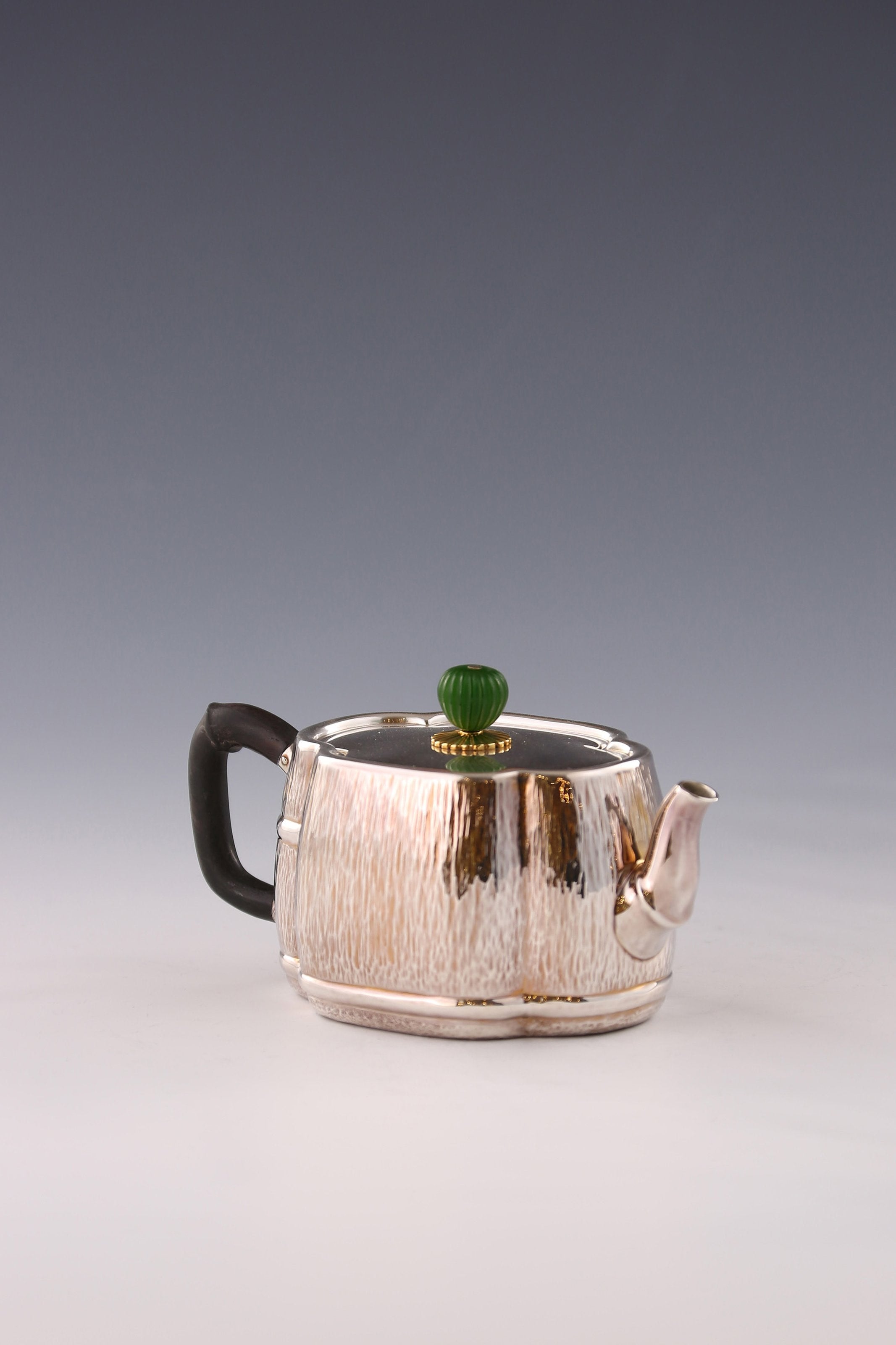 Begonia Bamboo Sterling Silver Teapot