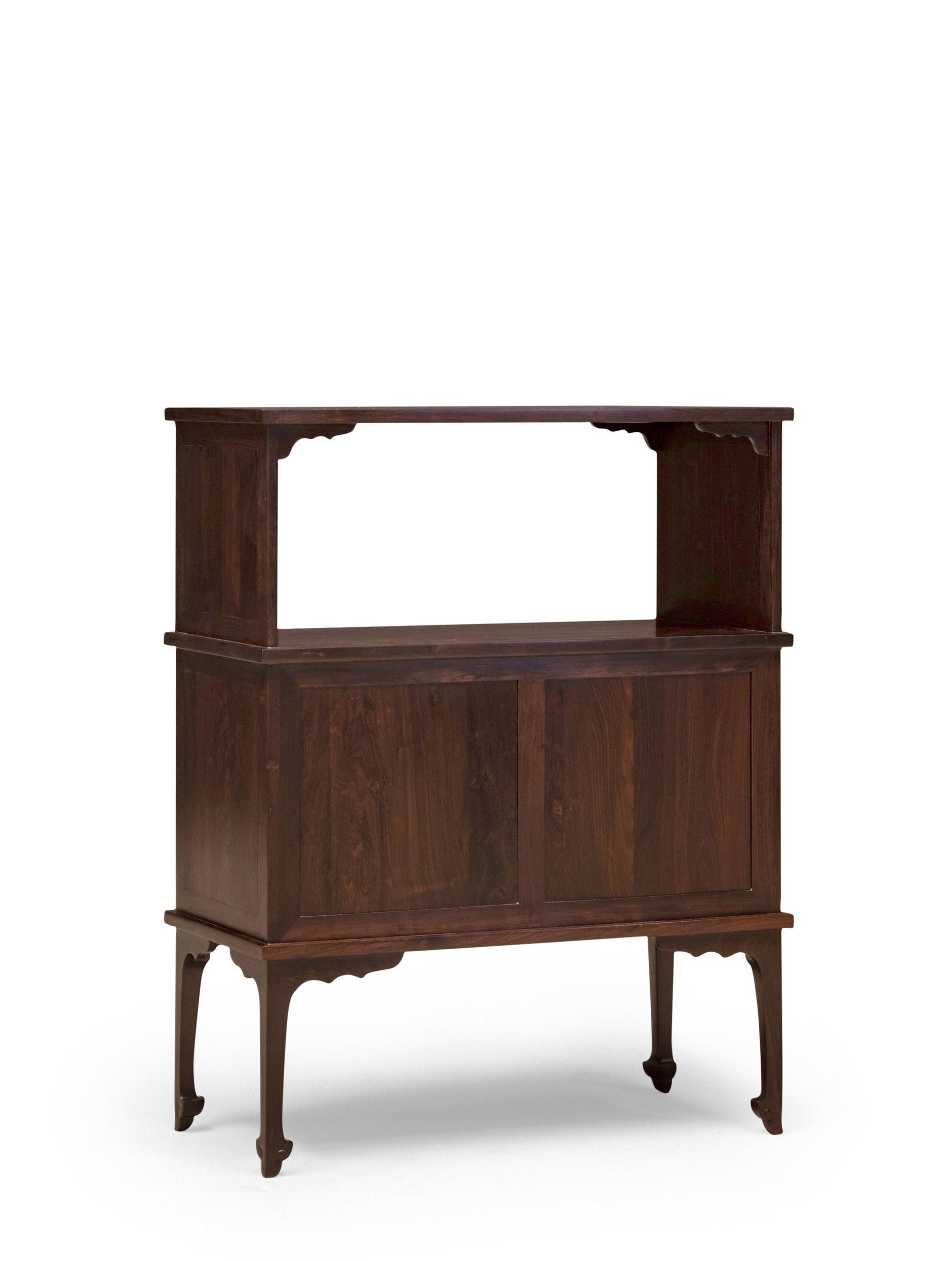 Black rosewood and black persimmon wood small tea cabinet