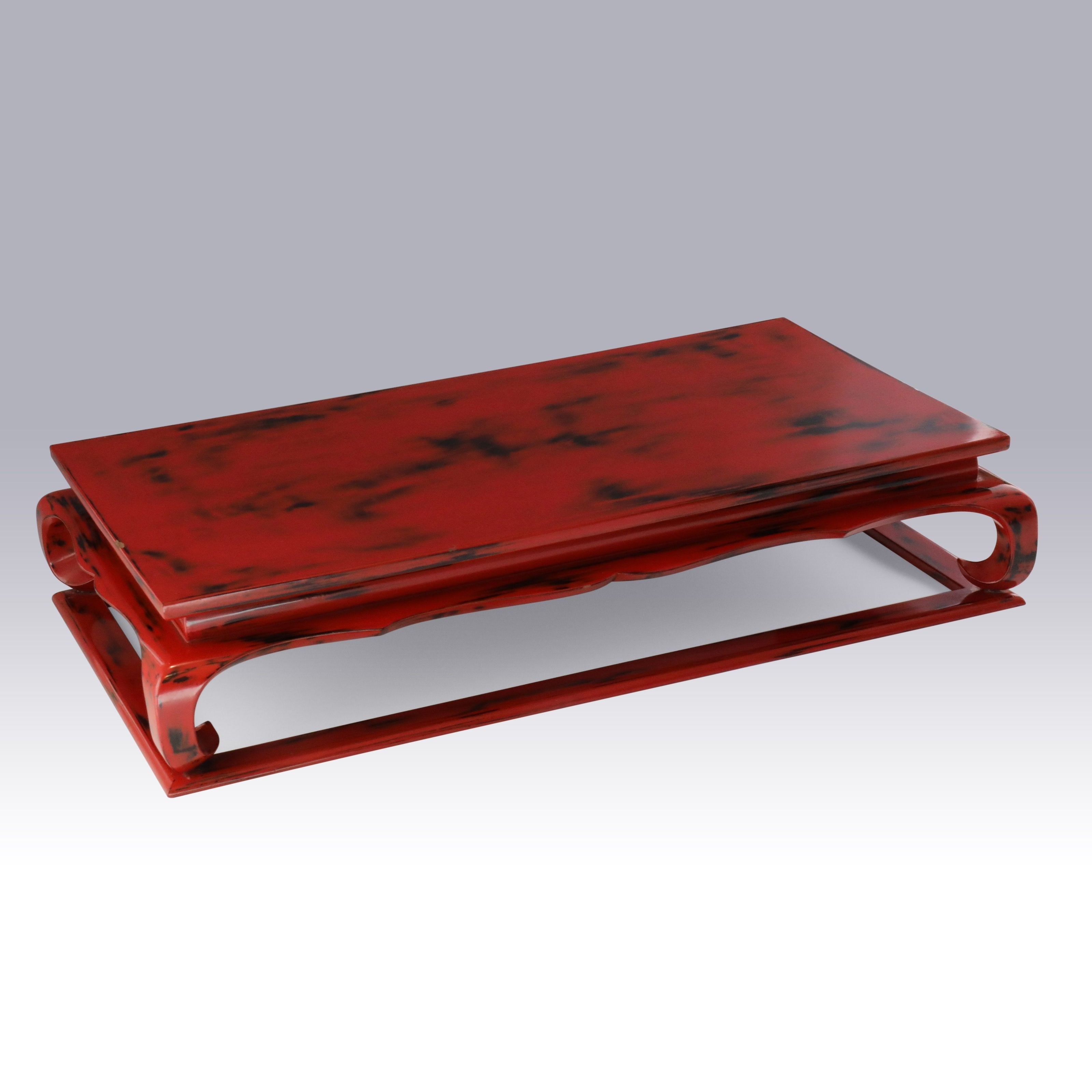 Red lacquered tea table
