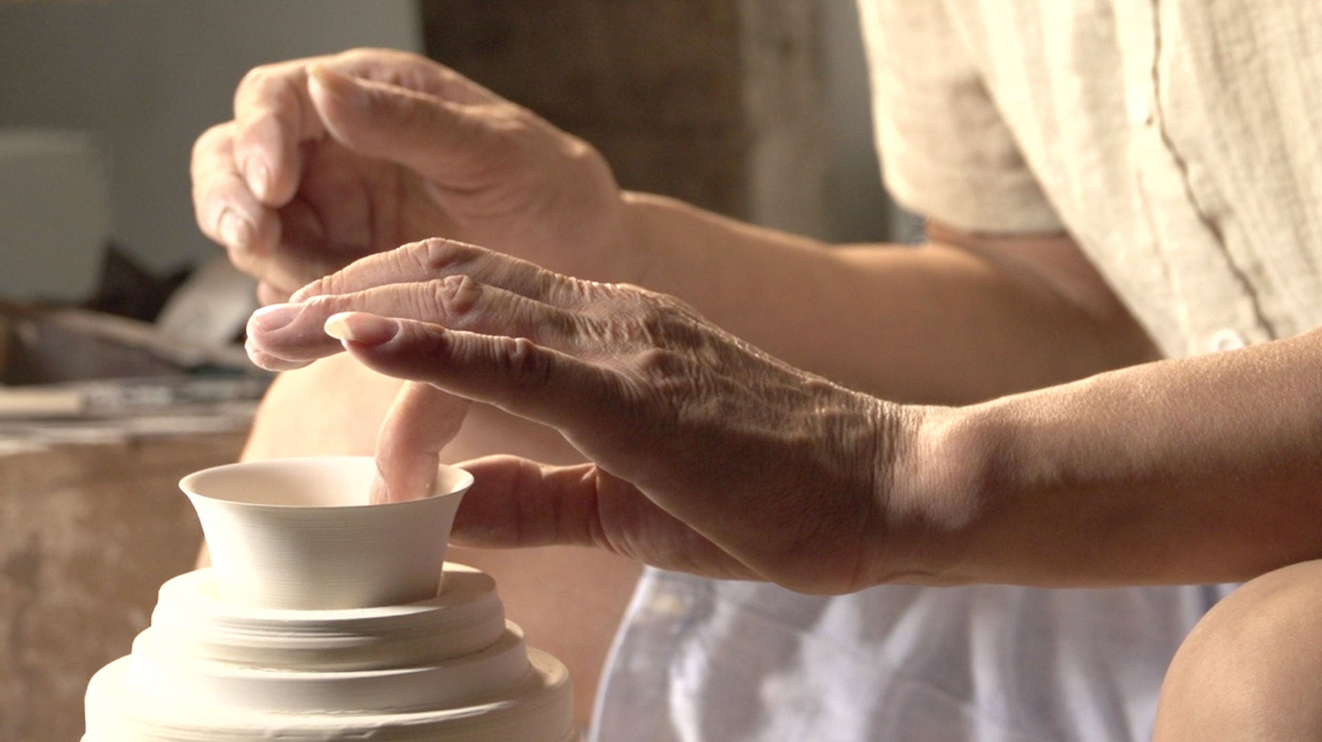 Dayazhai Plain Porcelain Flower Goddess Cup