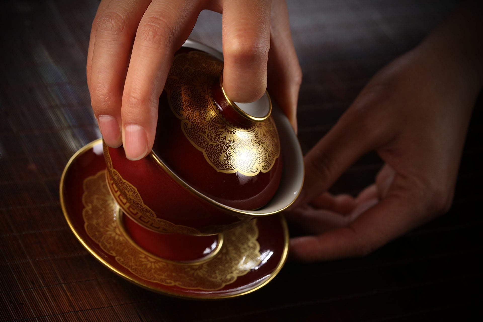 Sacrificial Red and Gold-Plated Bowl/Cup