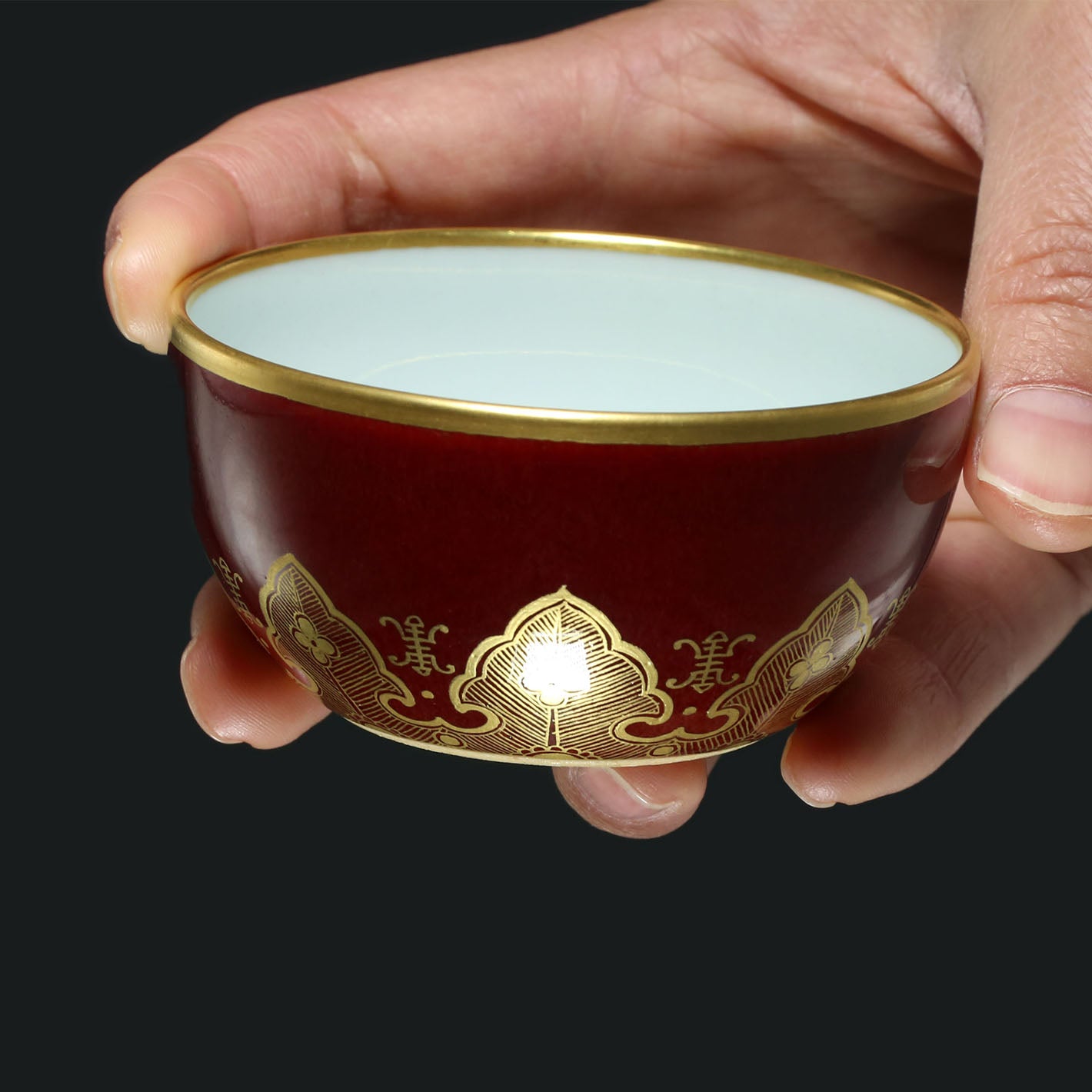 Sacrificial Red and Gold-Plated Bowl/Cup