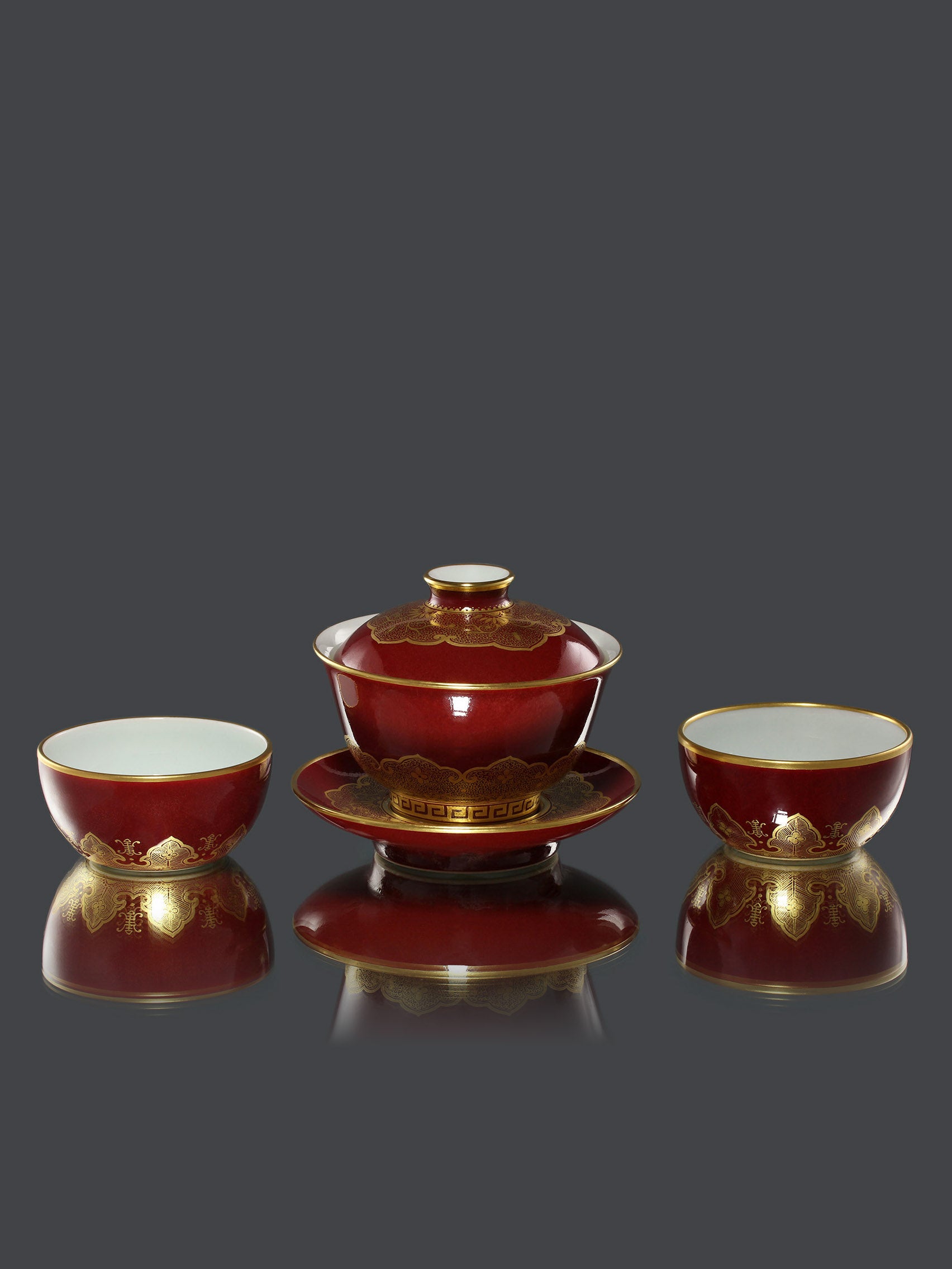 Sacrificial Red and Gold-Plated Bowl/Cup
