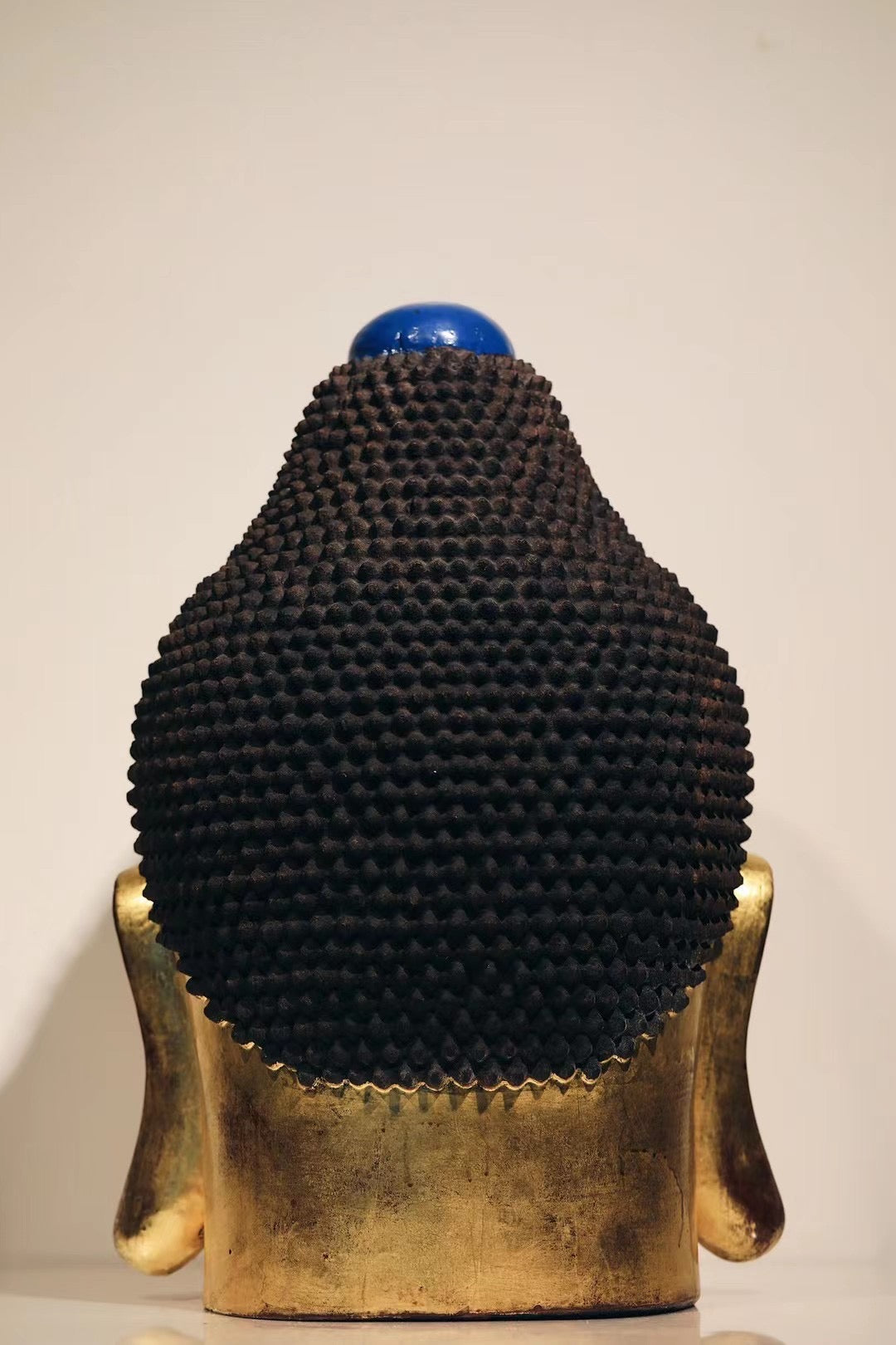 Ebony and Gold Leaf Buddha Head