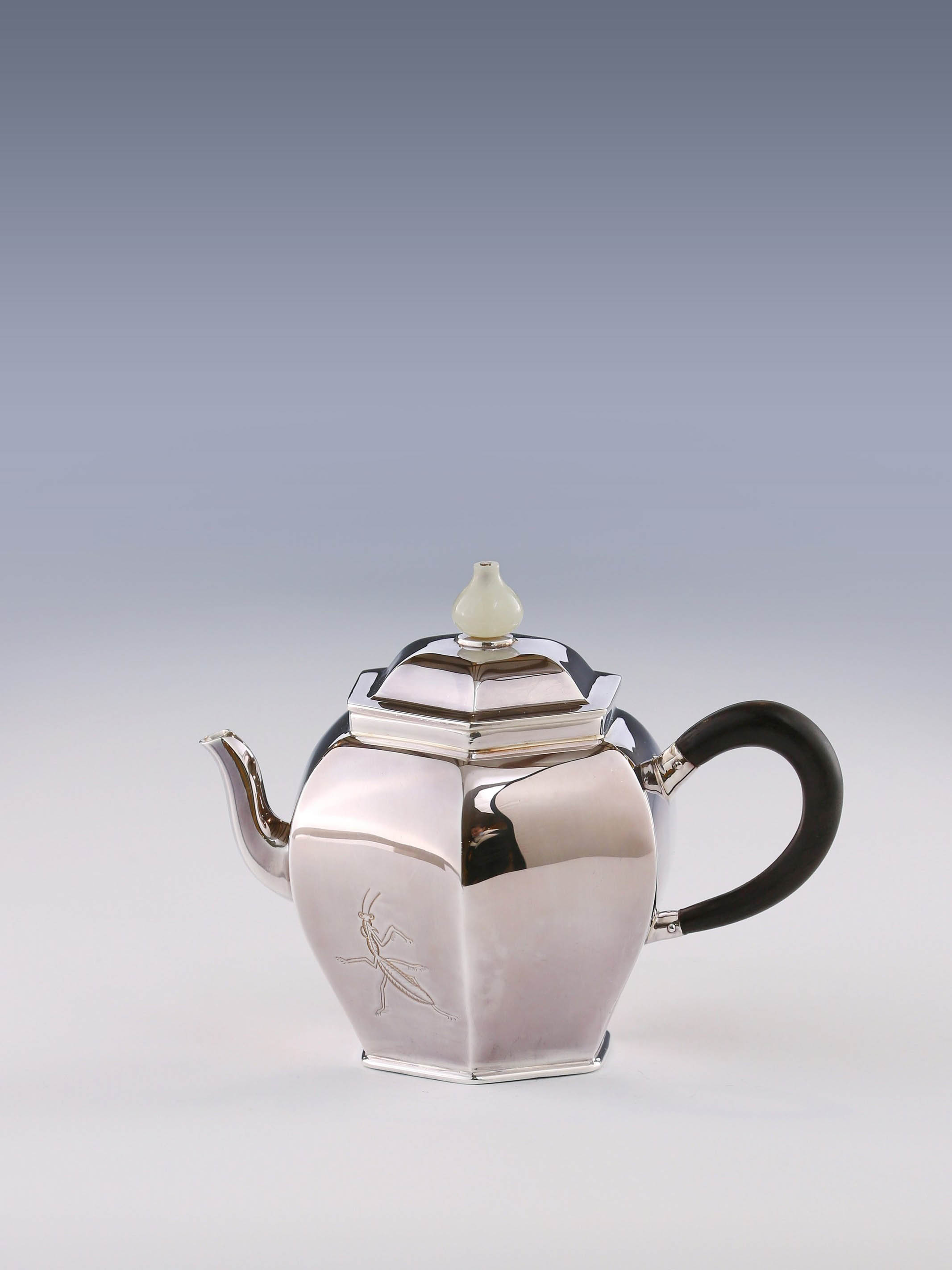 Exquisitely Carved Loquat Hexagonal Palace Lantern