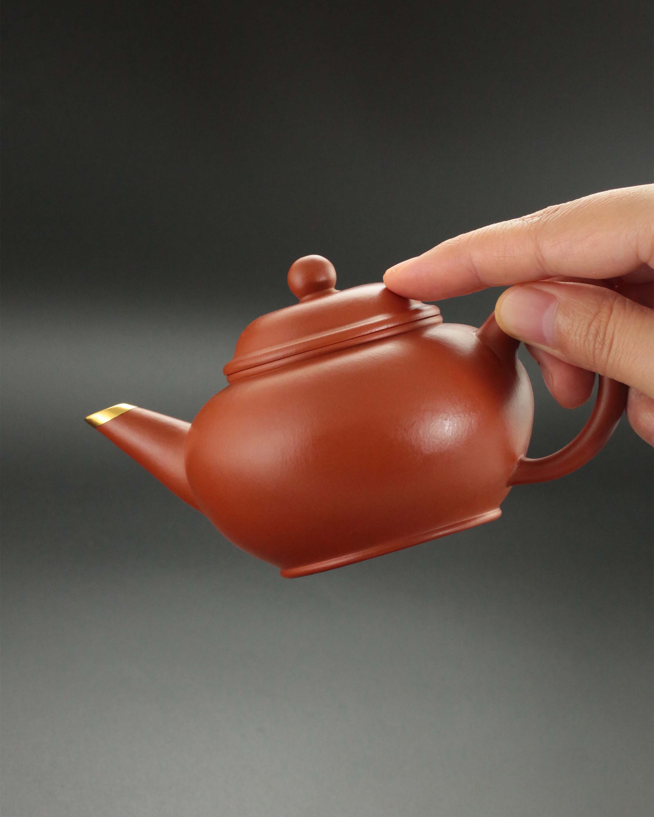 Zhao Zhuang Golden Yellow Clay Spout with Gold-plated Purple Clay Teapot