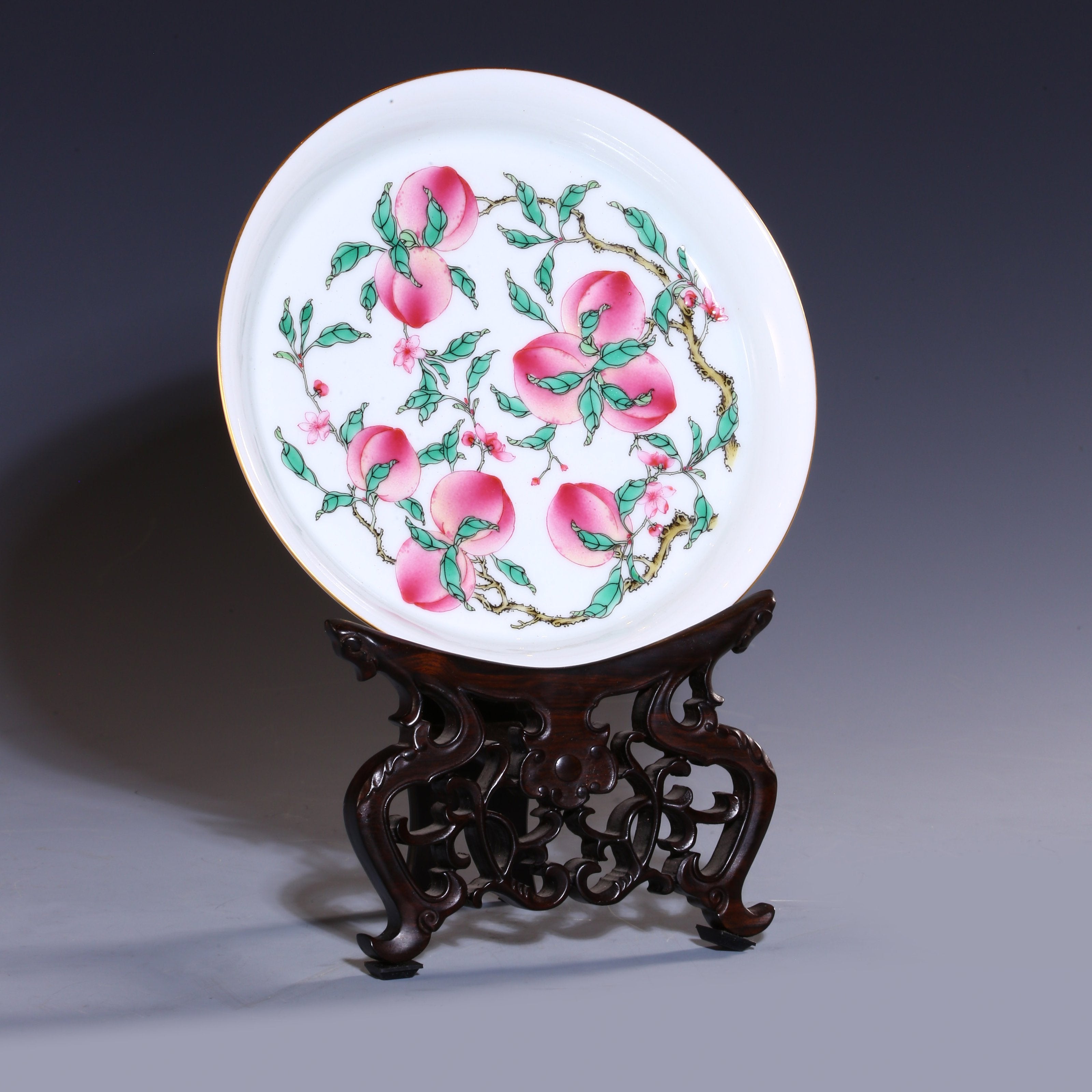 Nine Peach Appreciation Plate