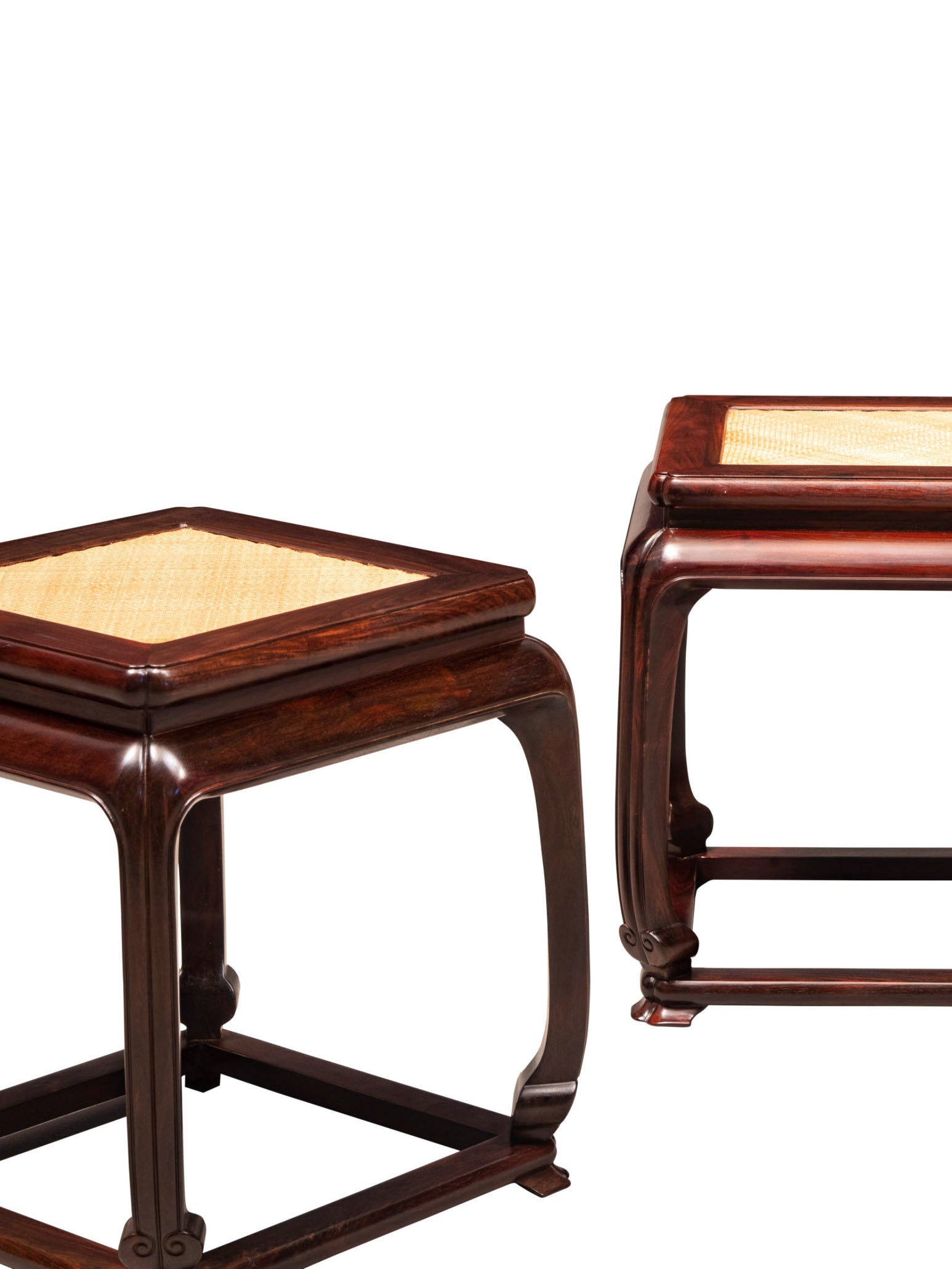 Lao rosewood square stool