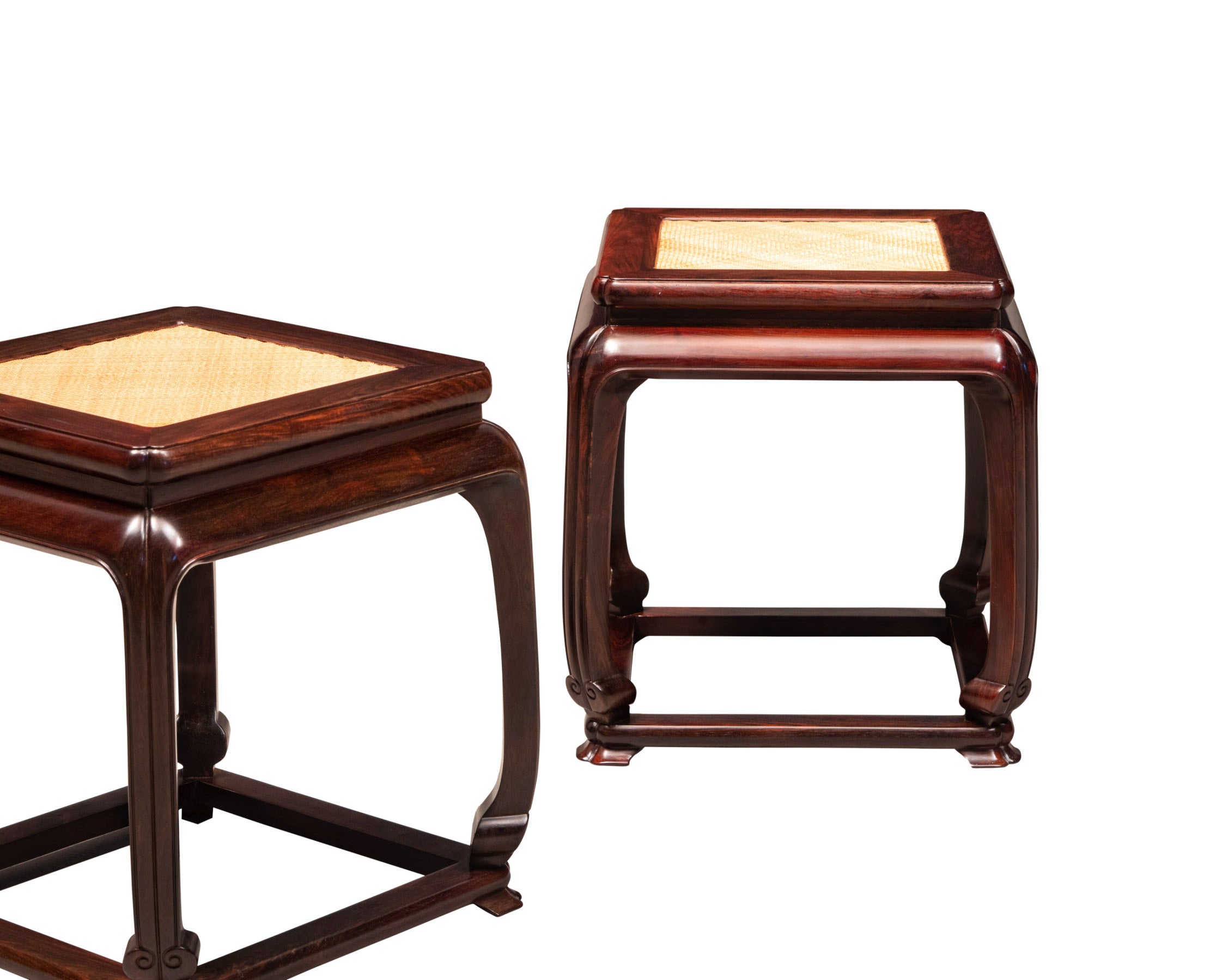 Lao rosewood square stool