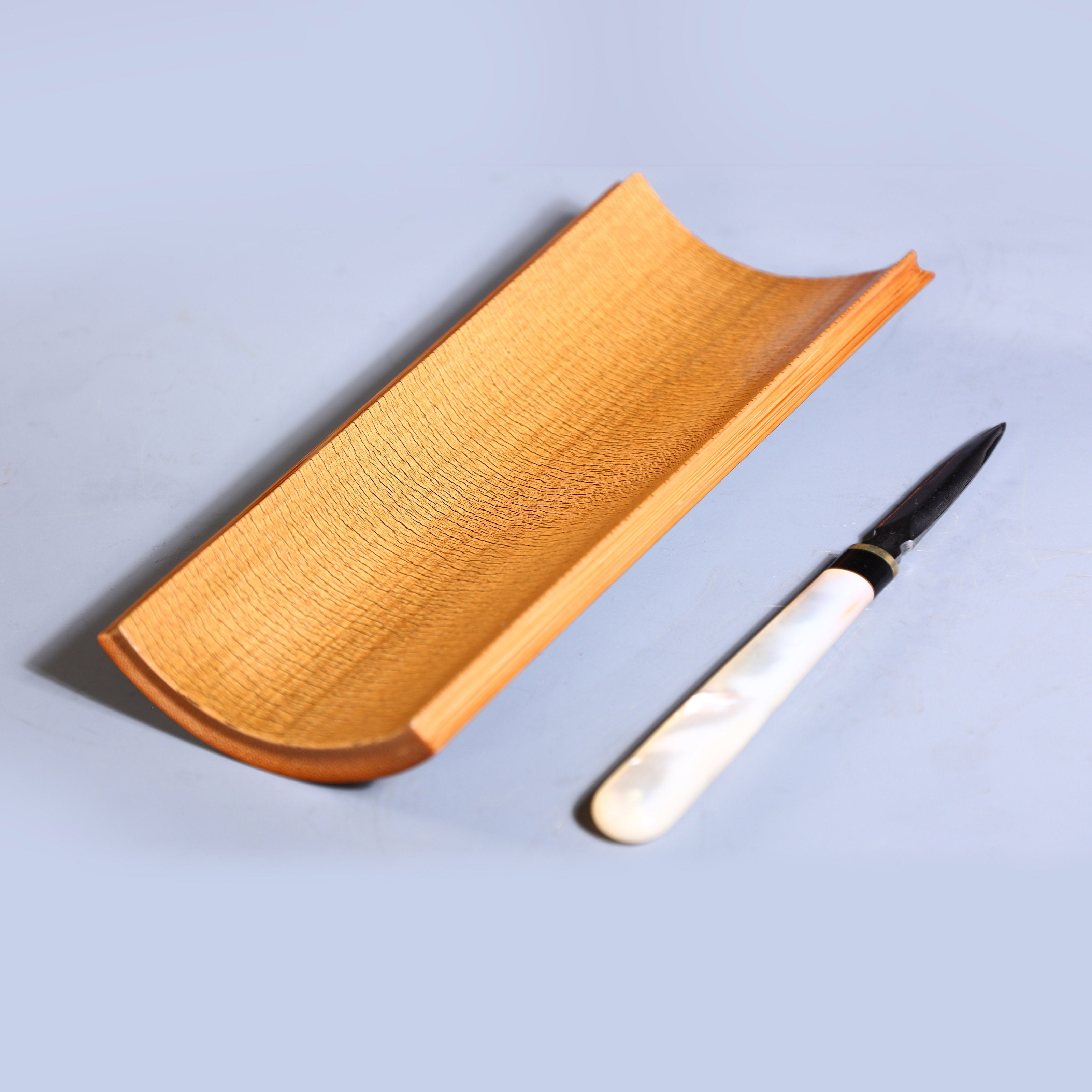 Old bamboo tea scoop, fritillaria tea knife