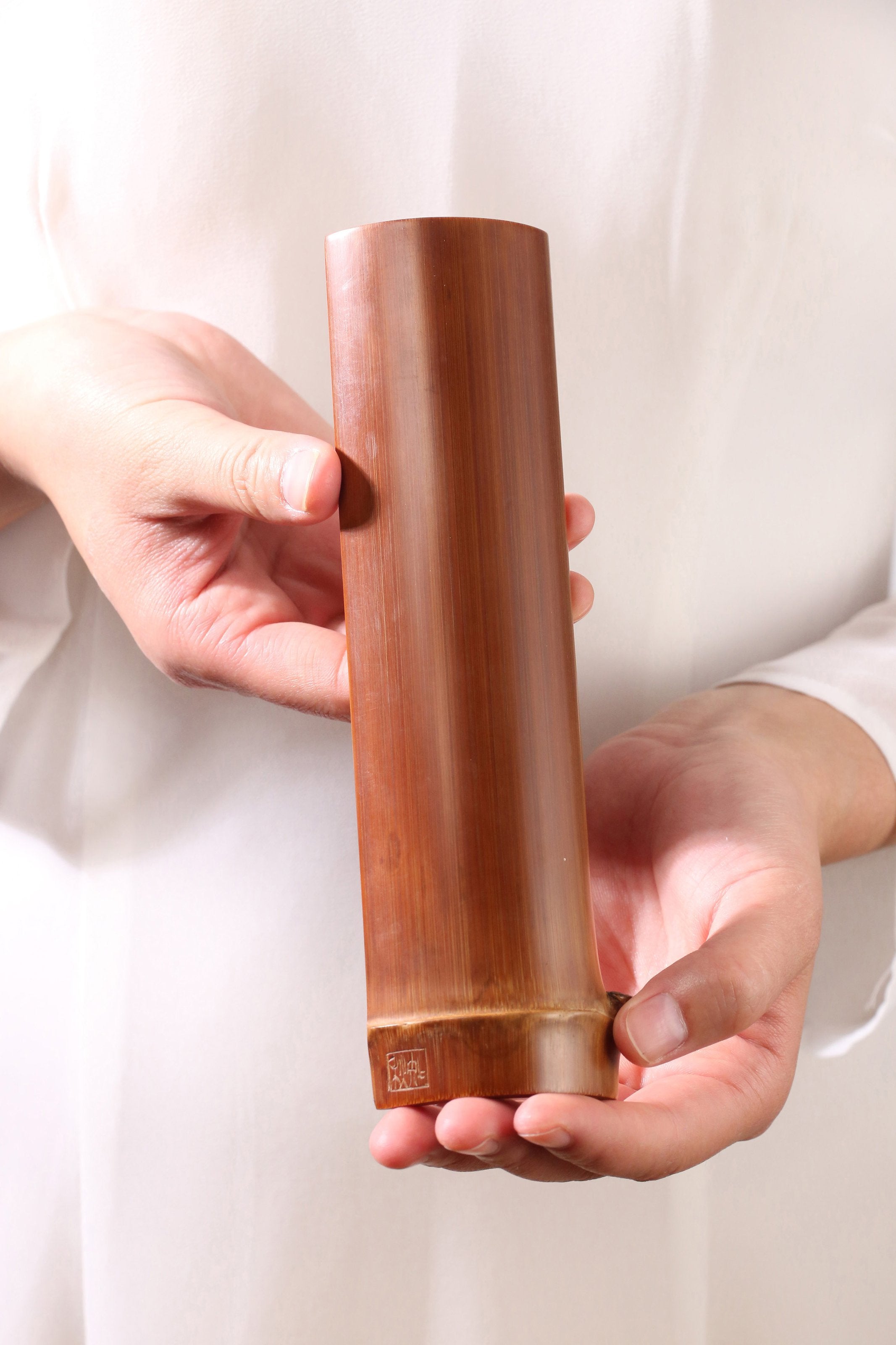 Tea Scoop Carved from Old Bamboo