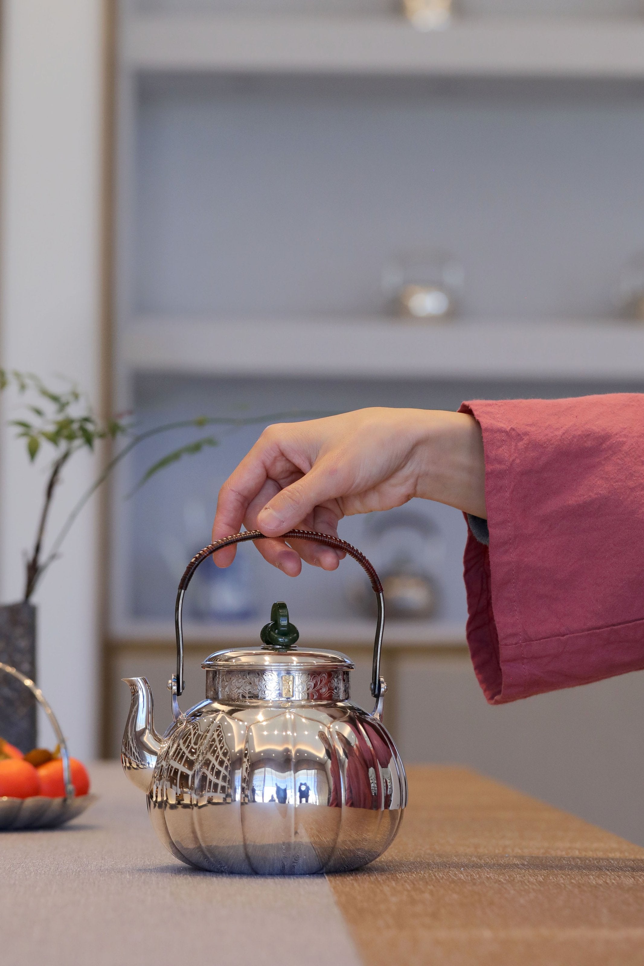 Lotus Petal Three Jade Ring Pot