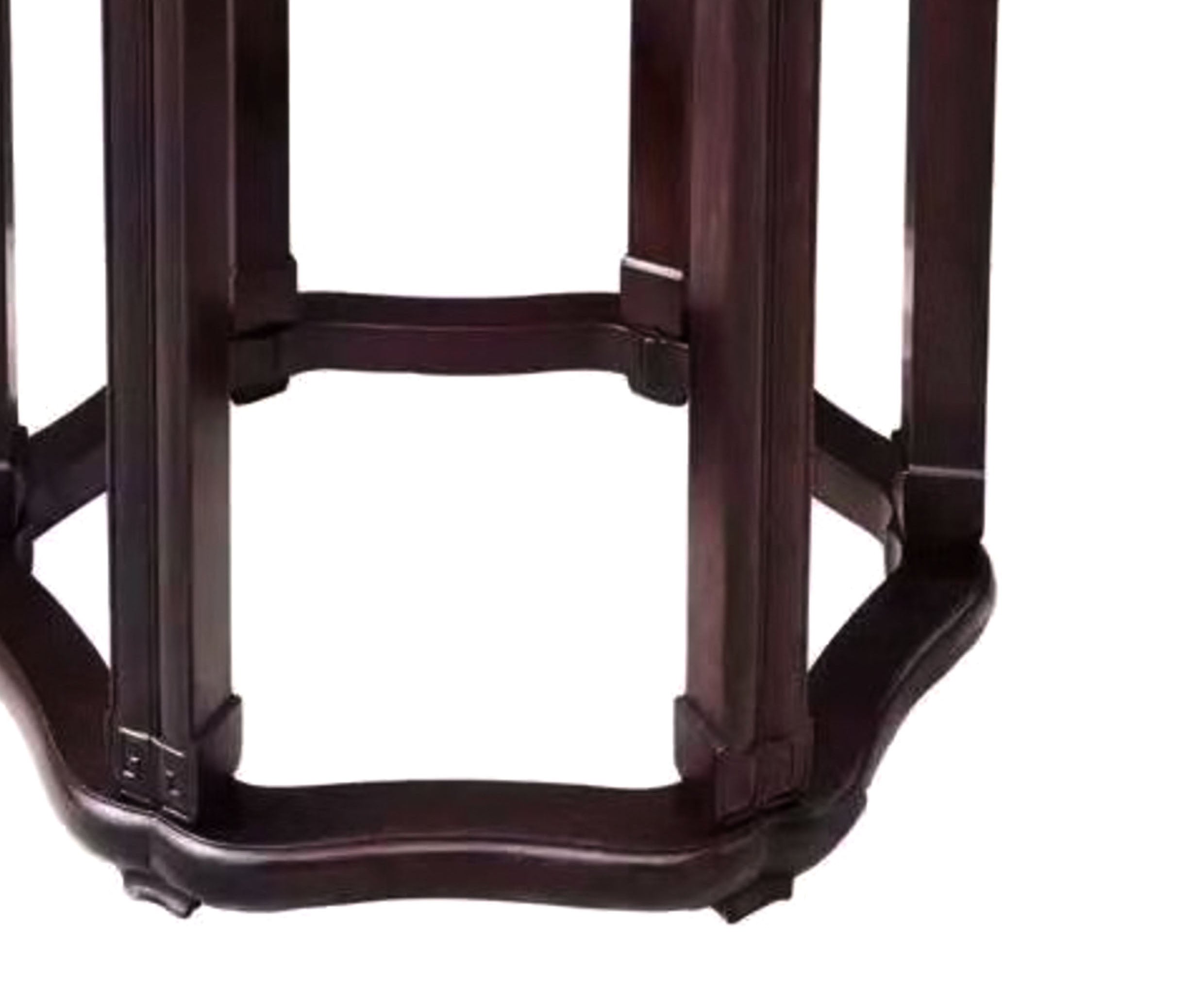 Zambian rosewood hexagonal floral table