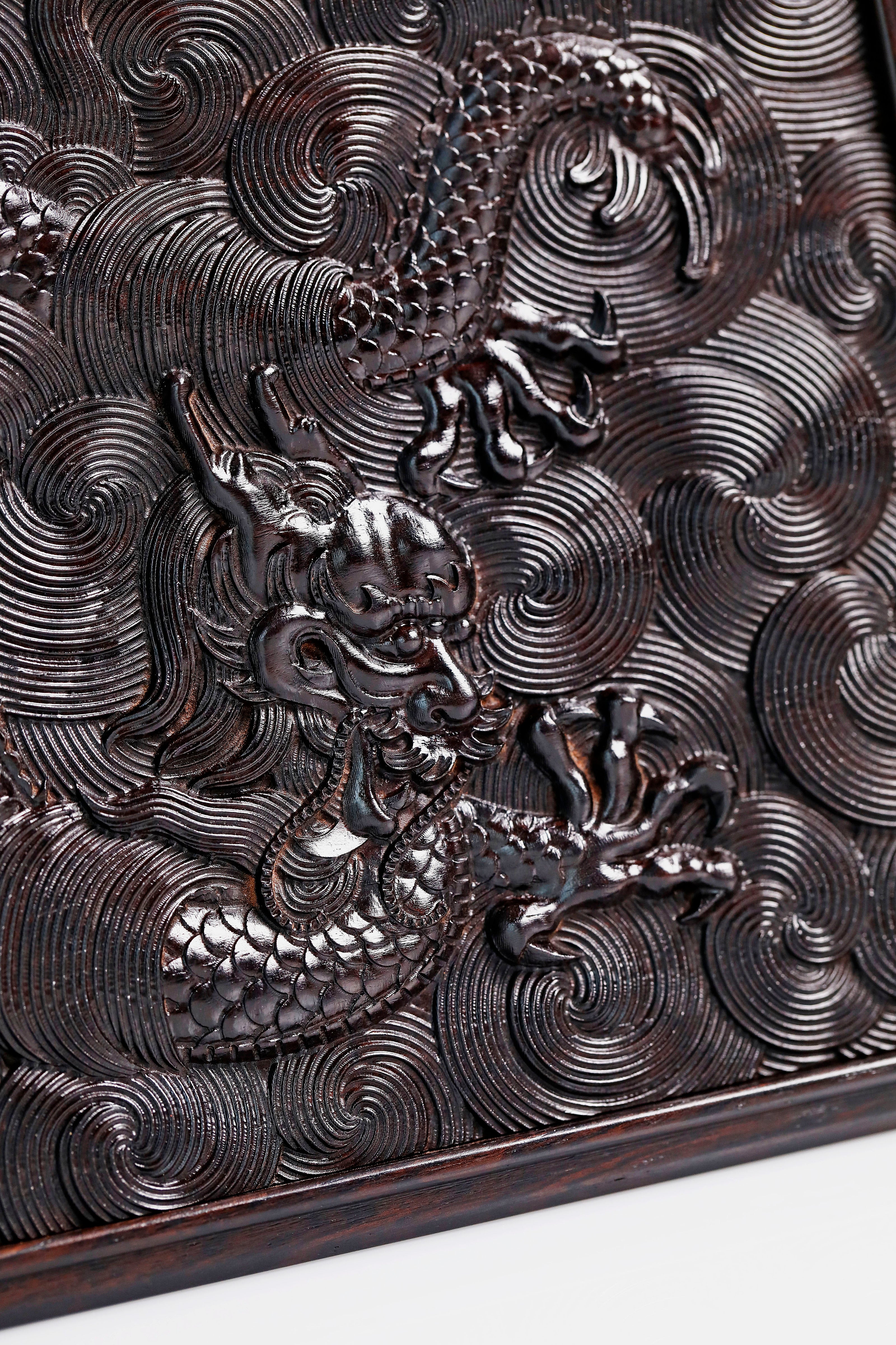 Purple Sandalwood Dragon Soaring Ten Thousand Miles Small Tea Box