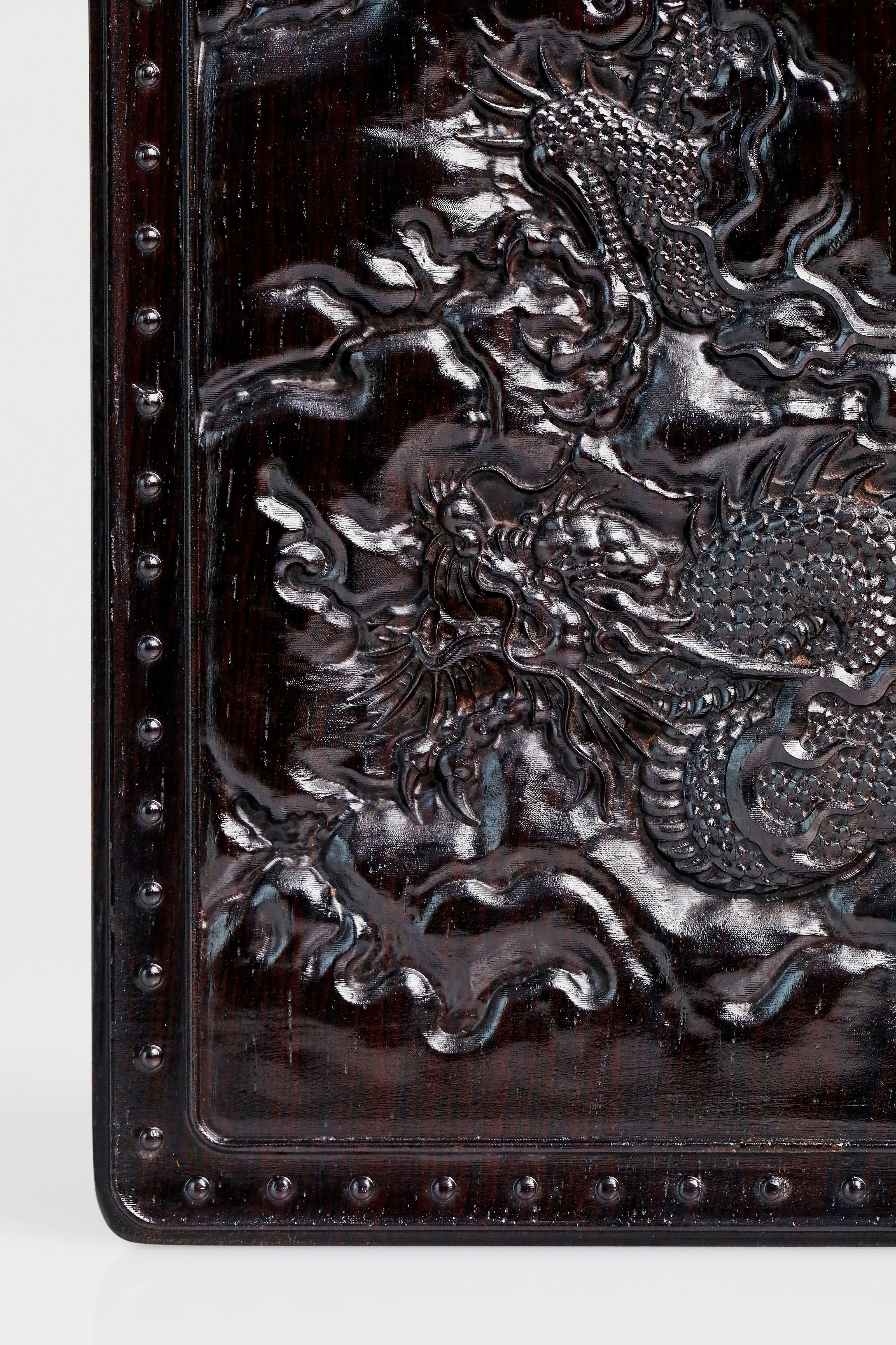 Purple Sandalwood Dragon Soaring Ten Thousand Miles Small Tea Box