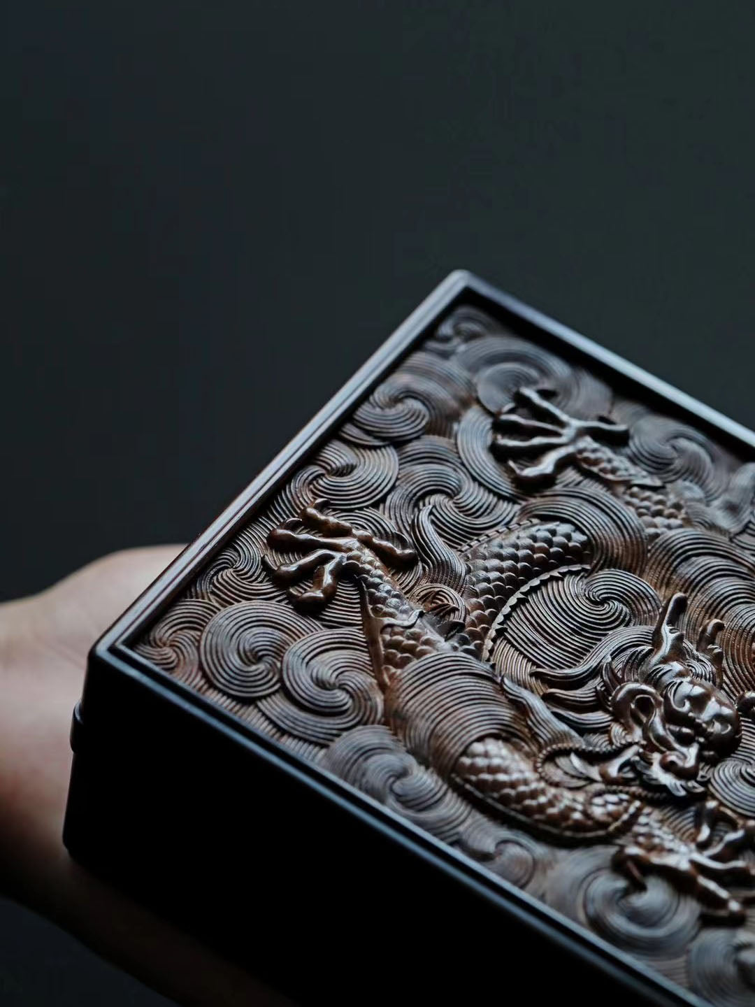 Purple Sandalwood Dragon Soaring Ten Thousand Miles Small Tea Box