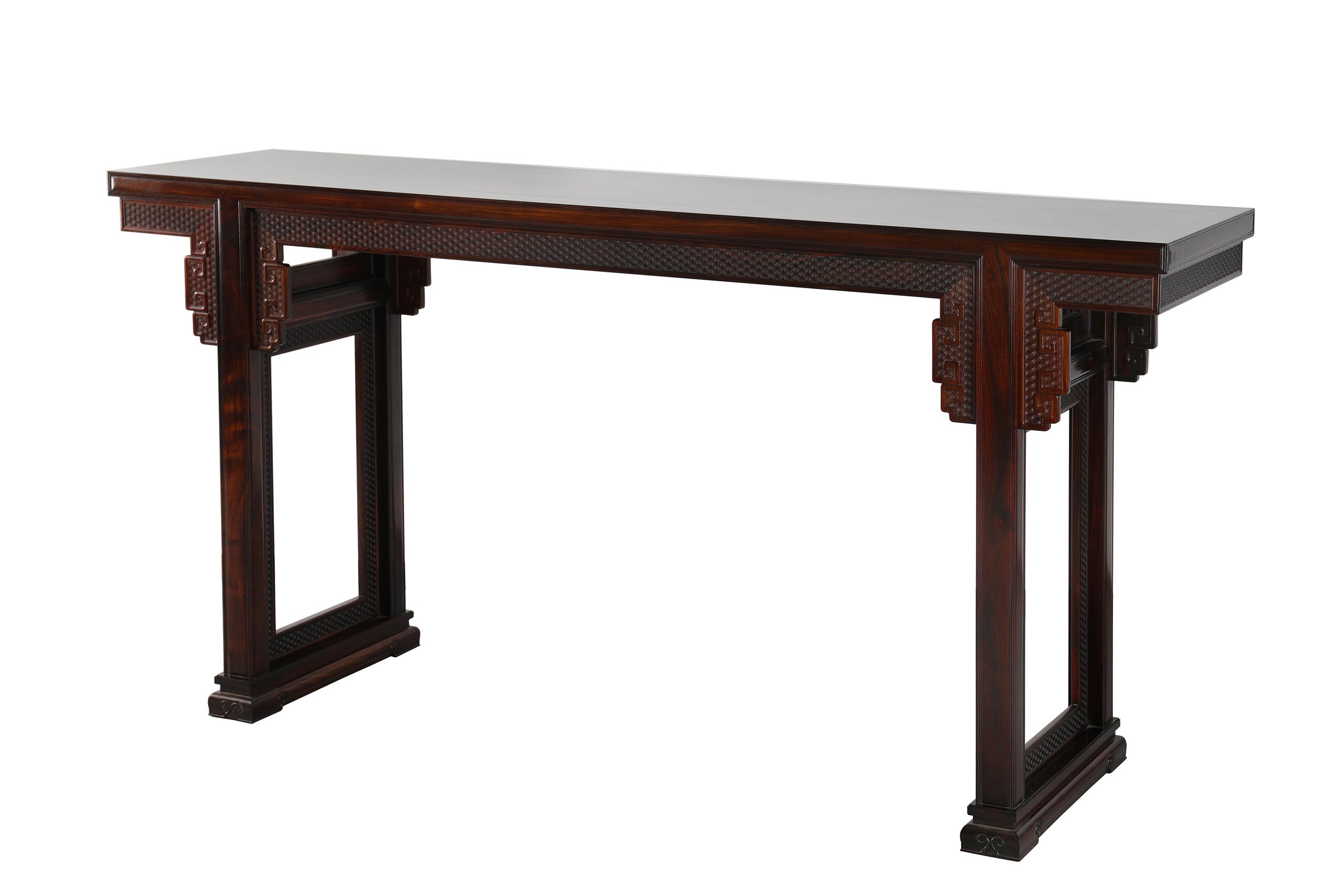 Plum Blossom Brocade Pattern Flat-Top Table