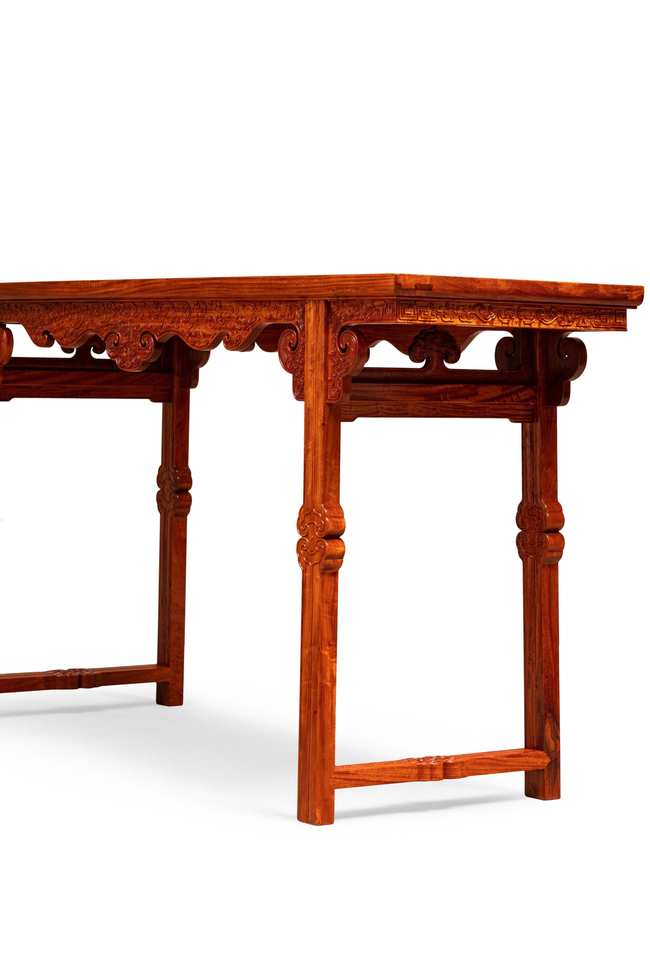 Burmese carved flat-top table