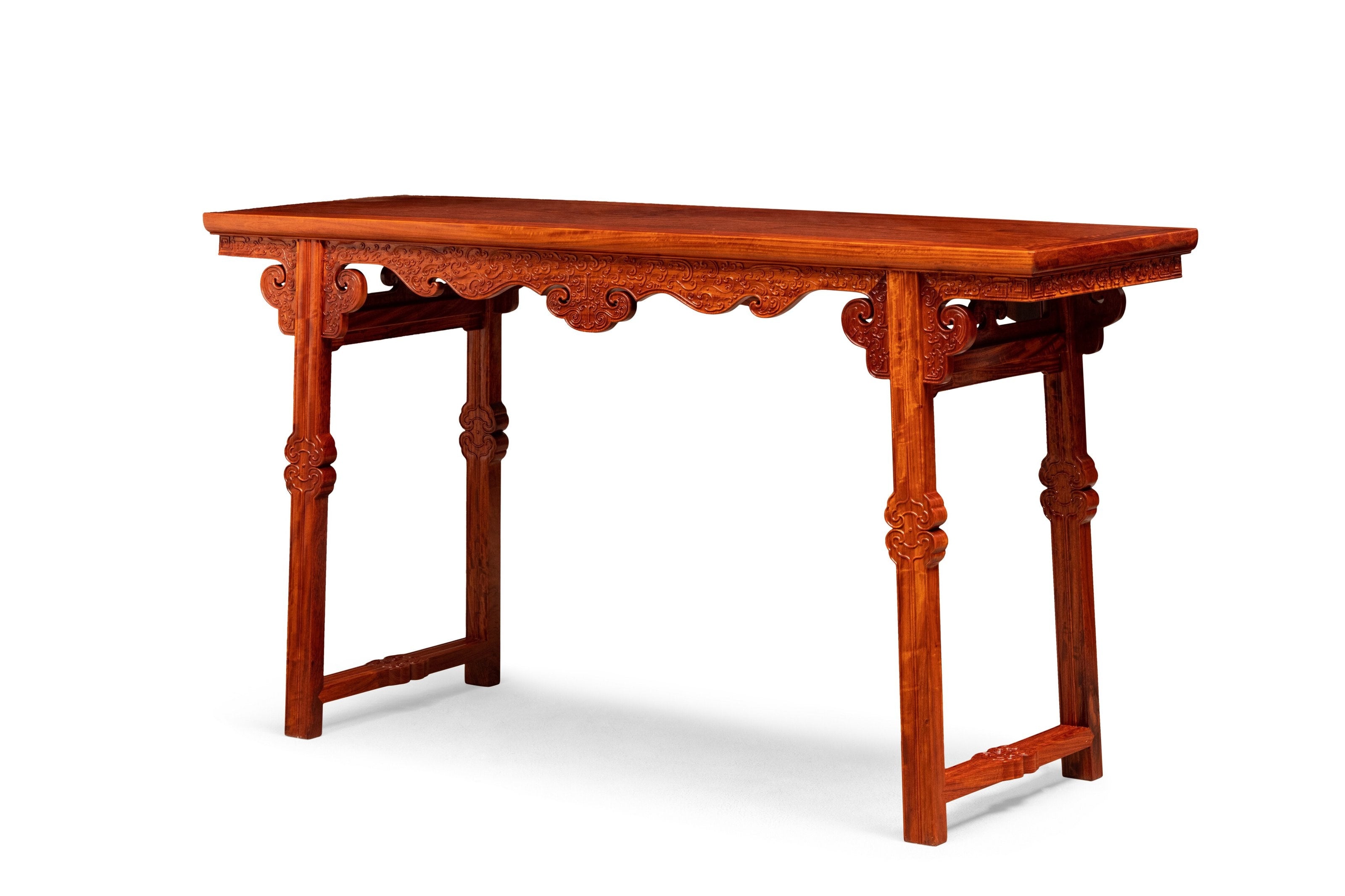 Burmese carved flat-top table