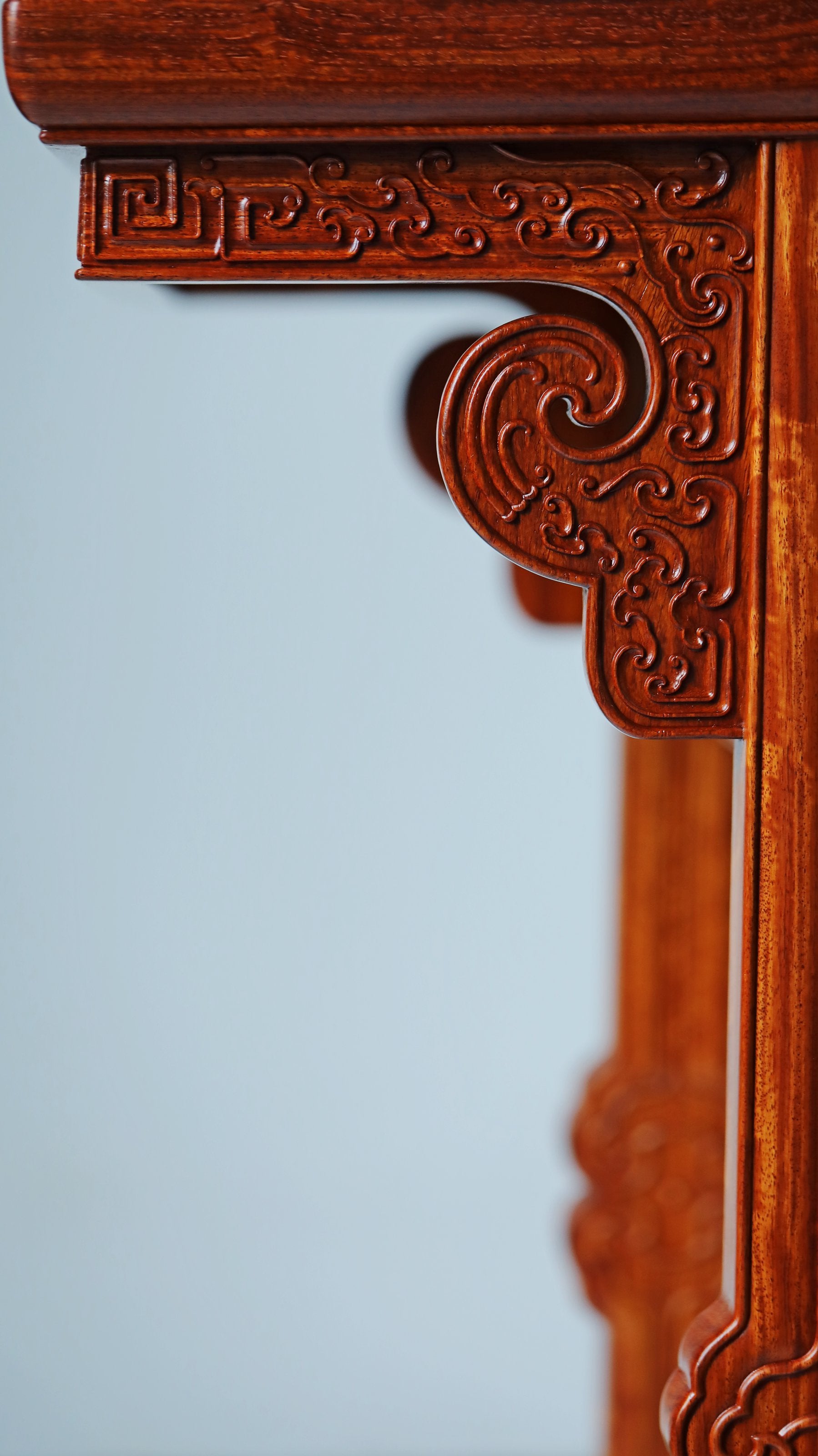 Burmese carved flat-top table