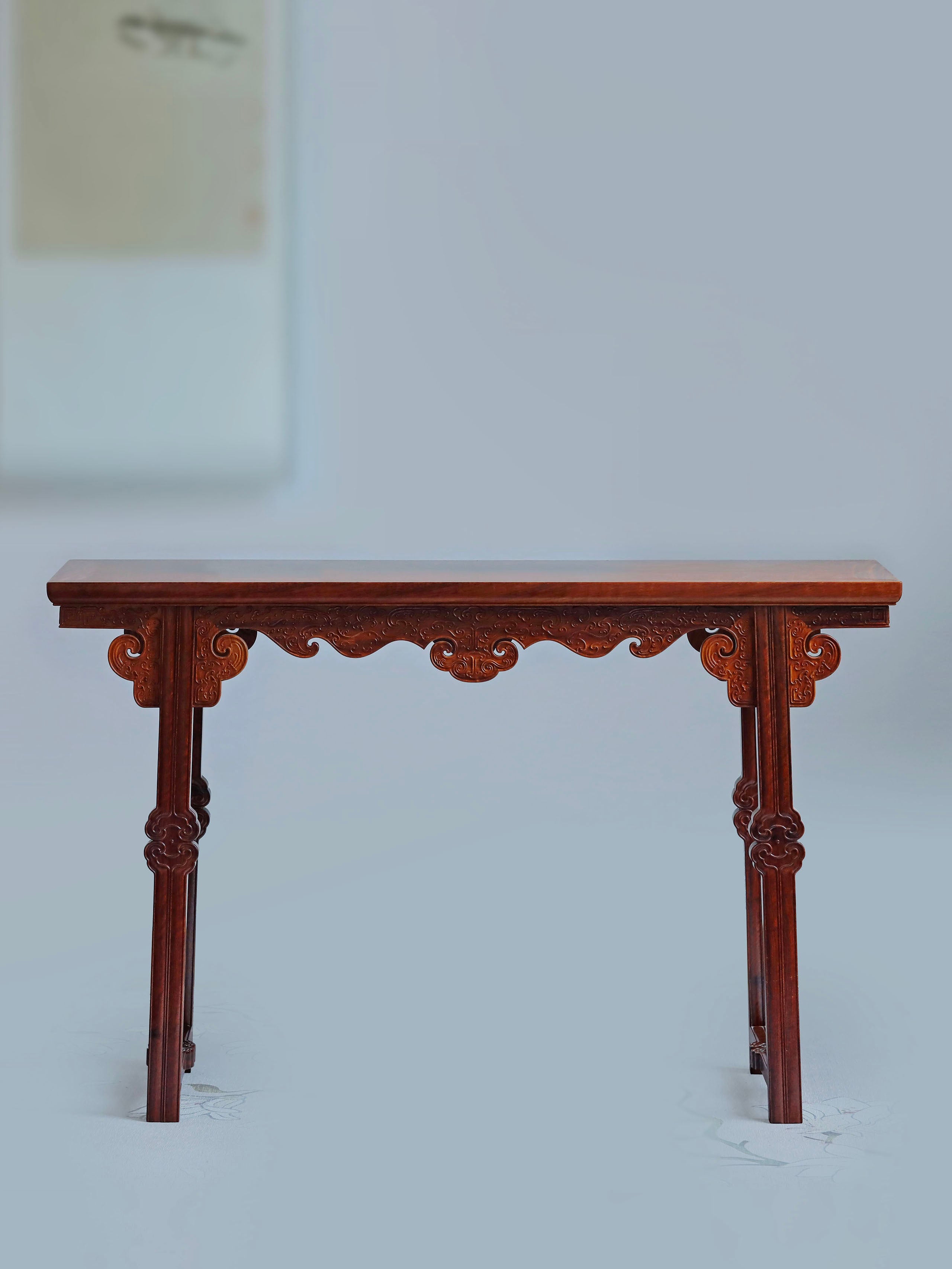 Burmese carved flat-top table