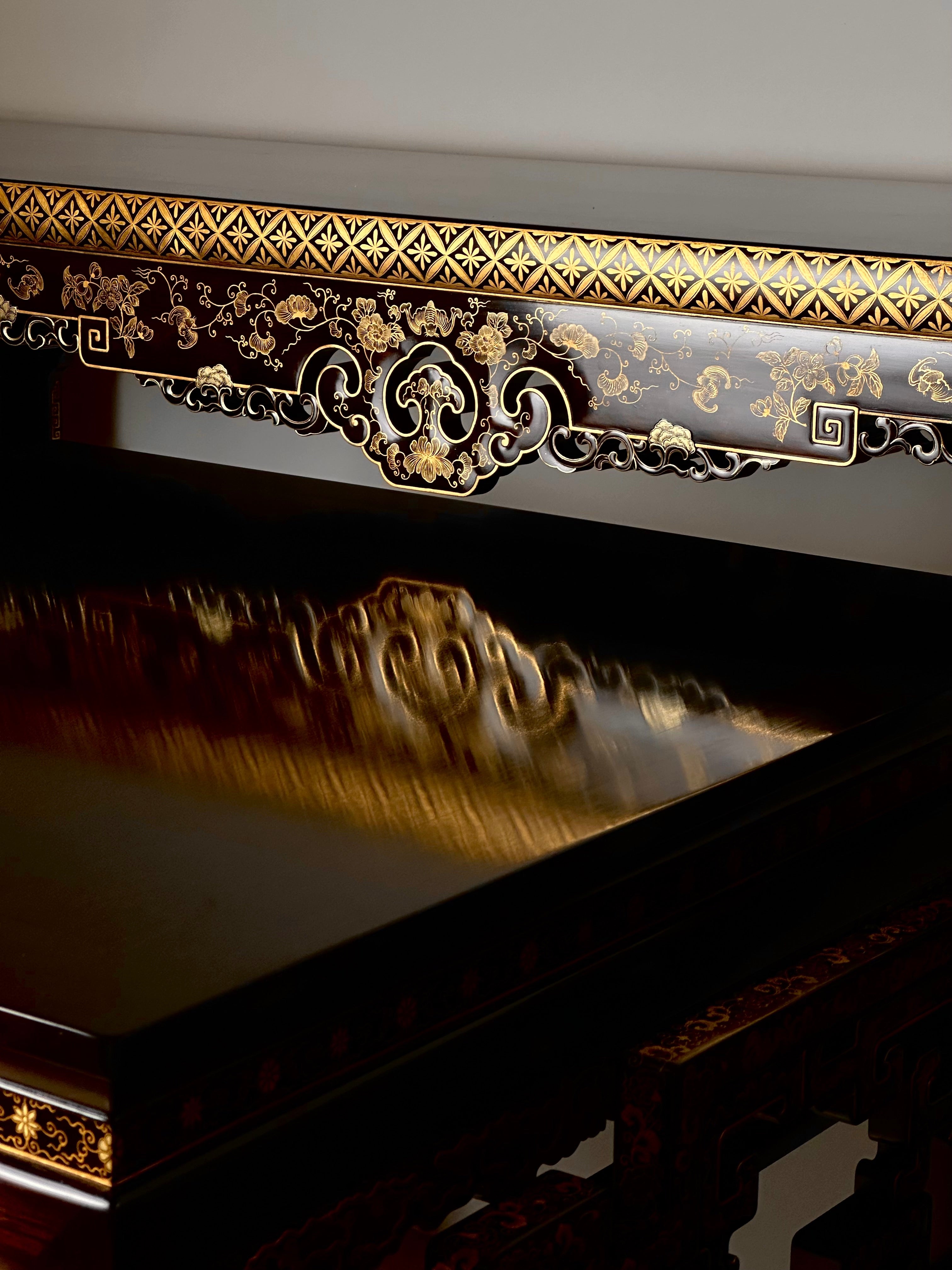 Replica of Qing Dynasty Palace Gilded Passionflower and Bat Pattern Armchair