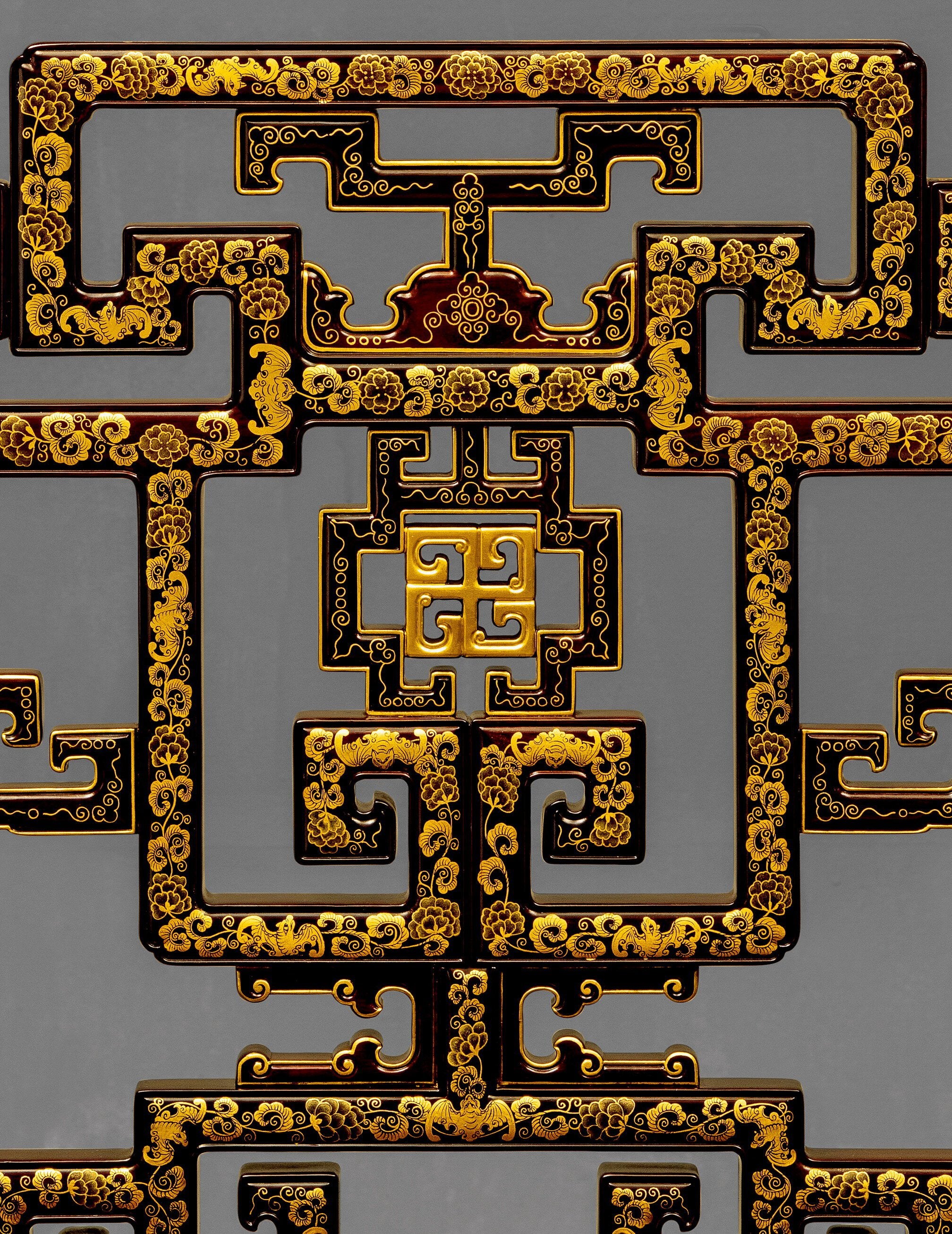 Replica of Qing Dynasty Palace Gilded Passionflower and Bat Pattern Armchair