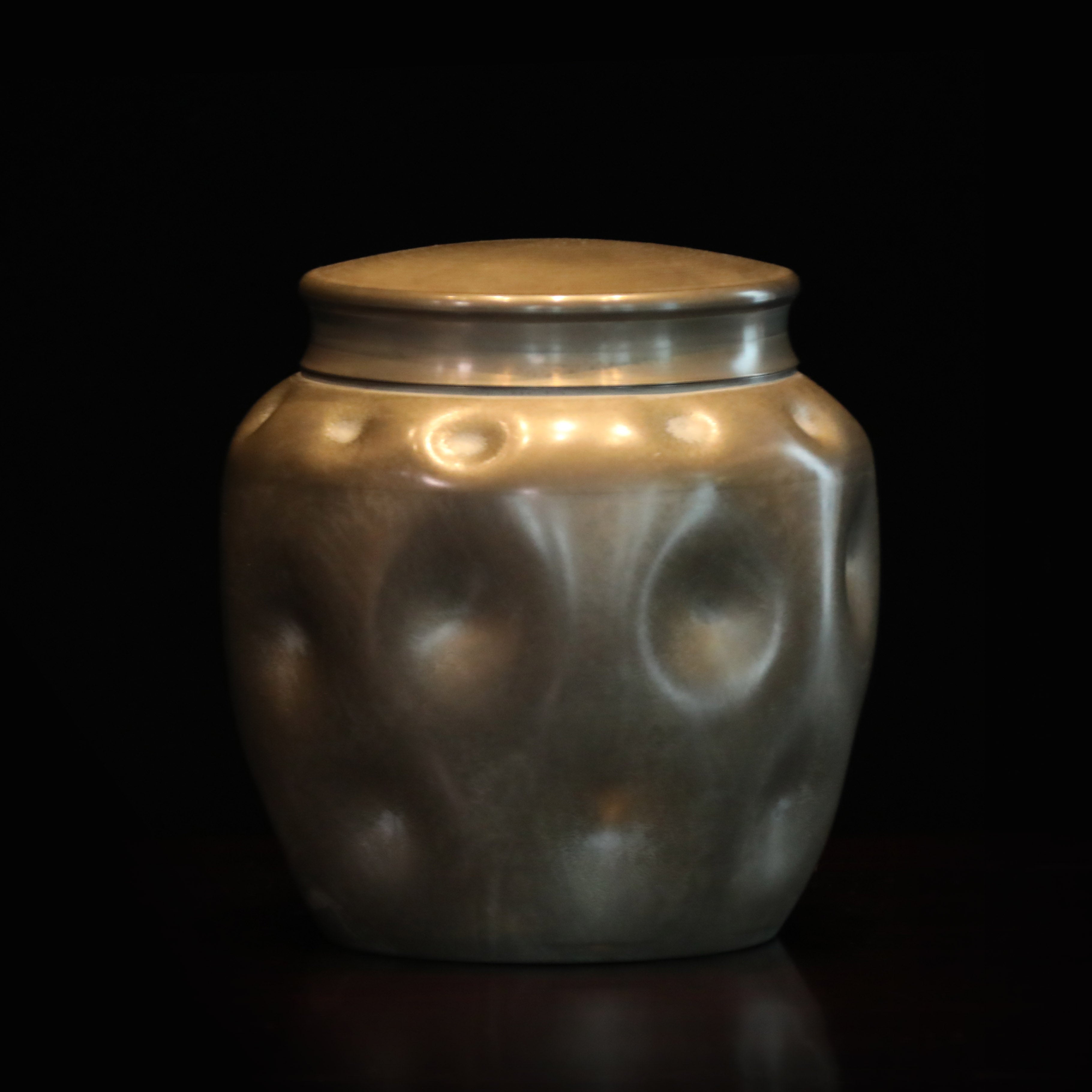 Meiji Oniwame pure tin tea can