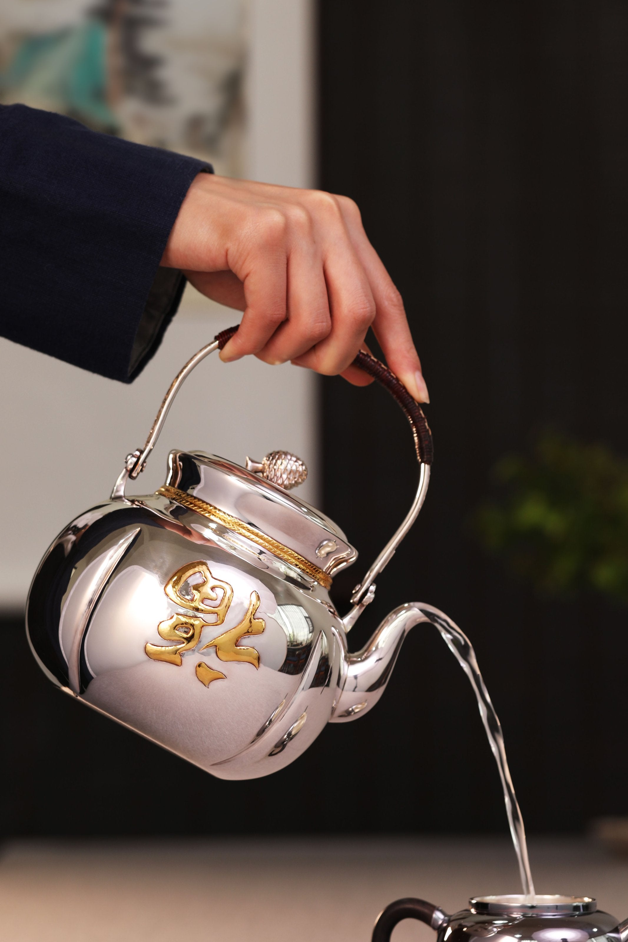 Nafu Pure Silver Teapot