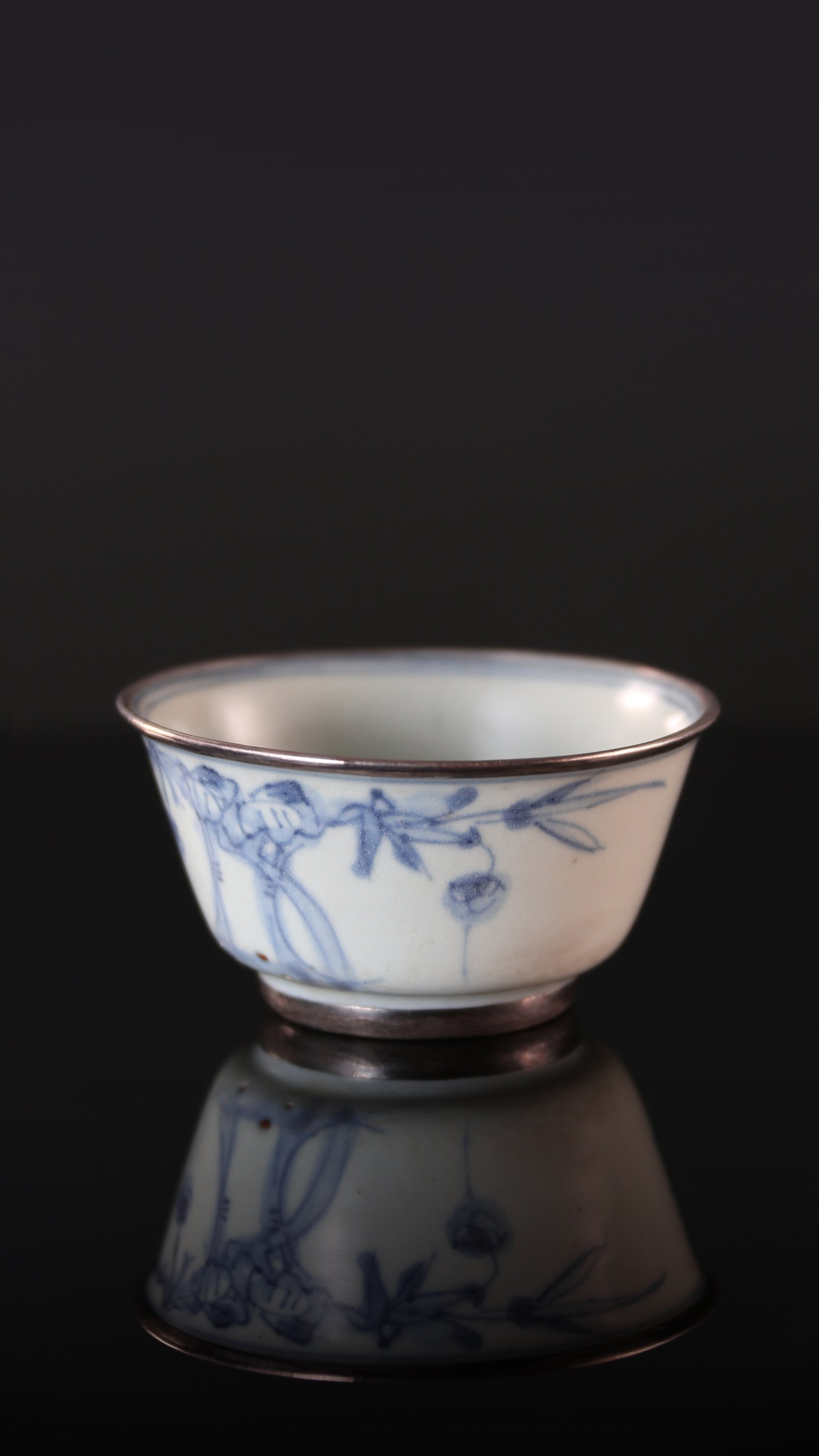 Floral Blue and White Cup