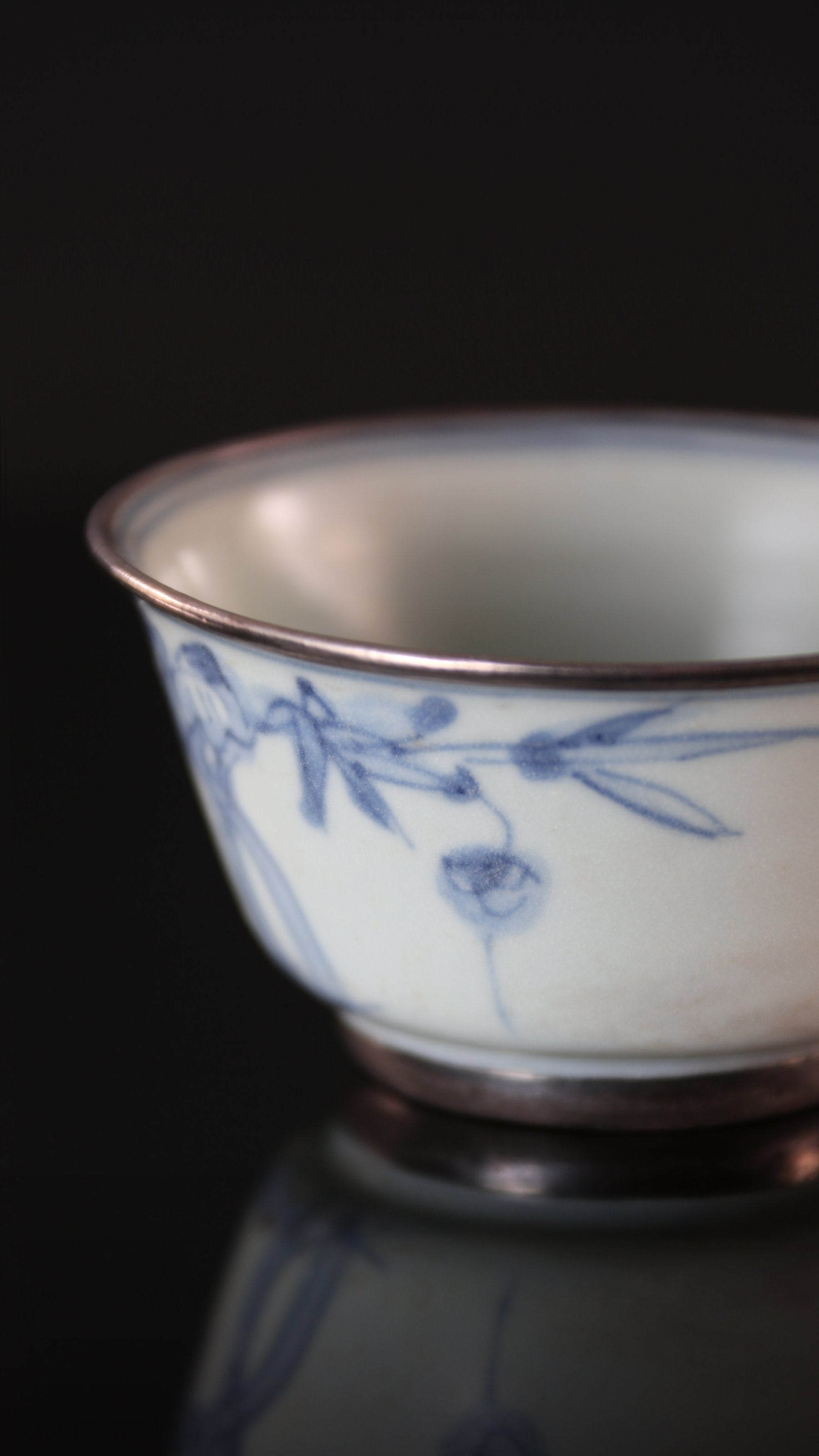 Floral Blue and White Cup