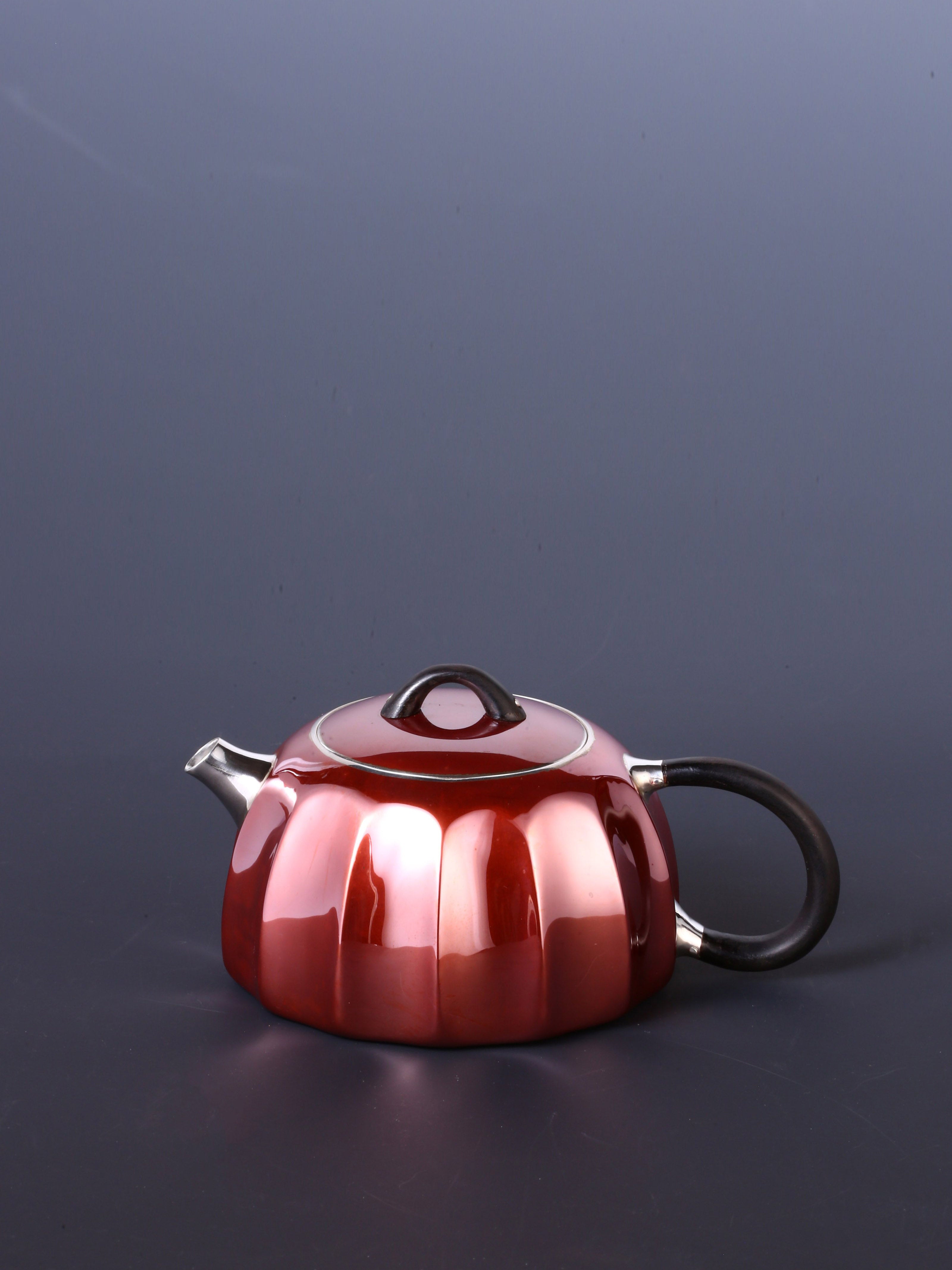 Qin Quan Copper-Plated Silver Teapot