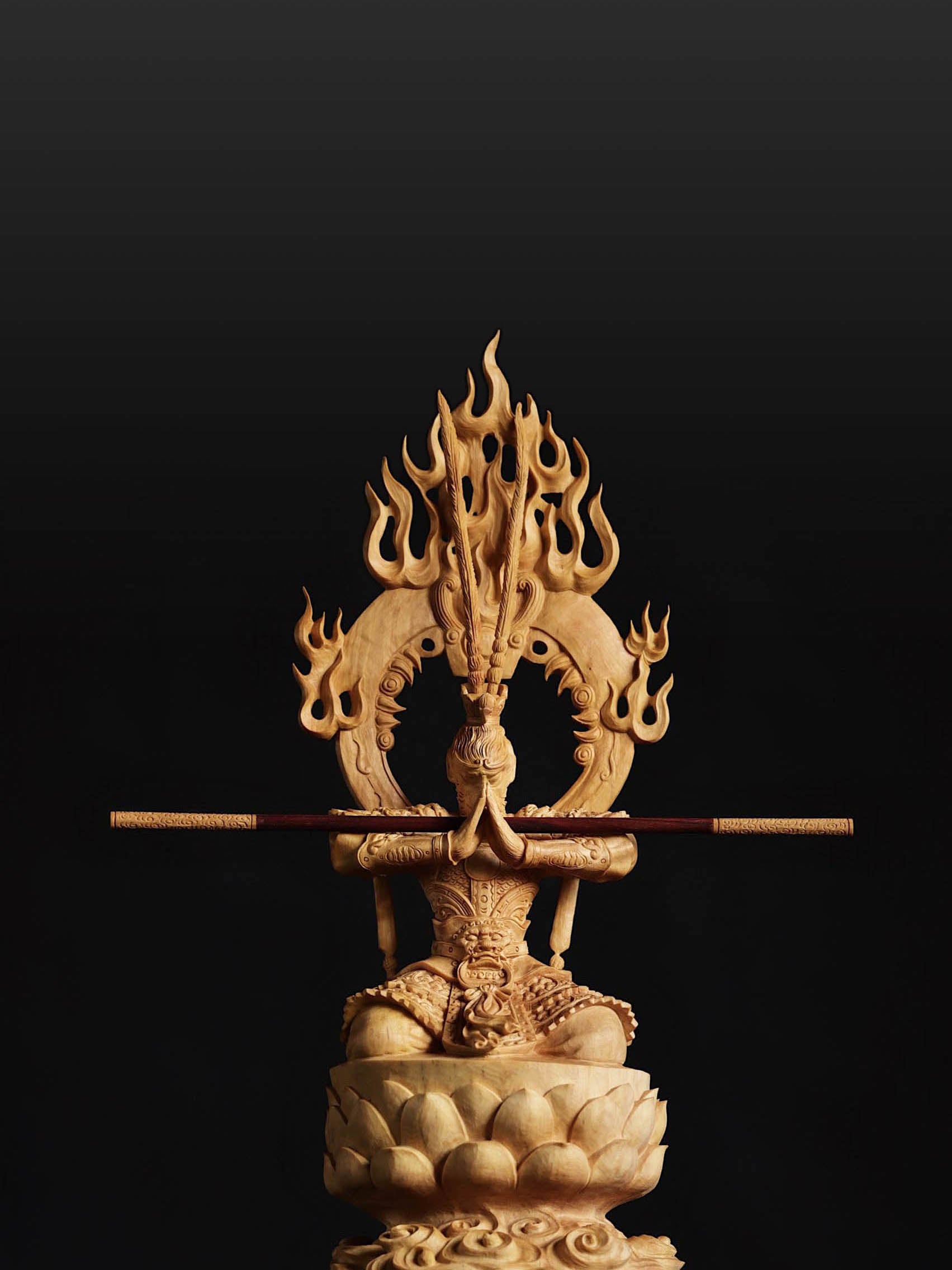 Monkey King Boxwood Carving