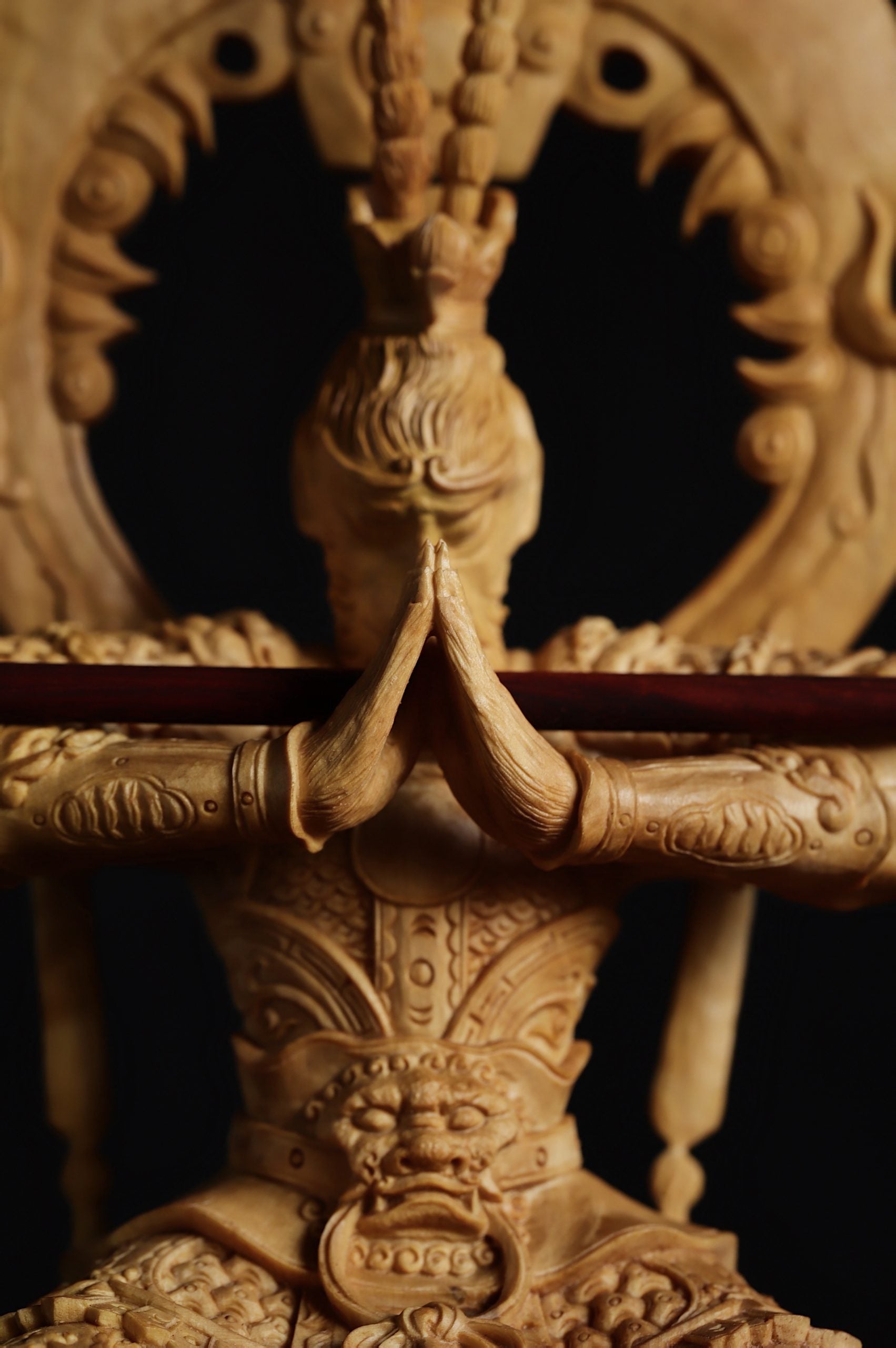 Monkey King Boxwood Carving