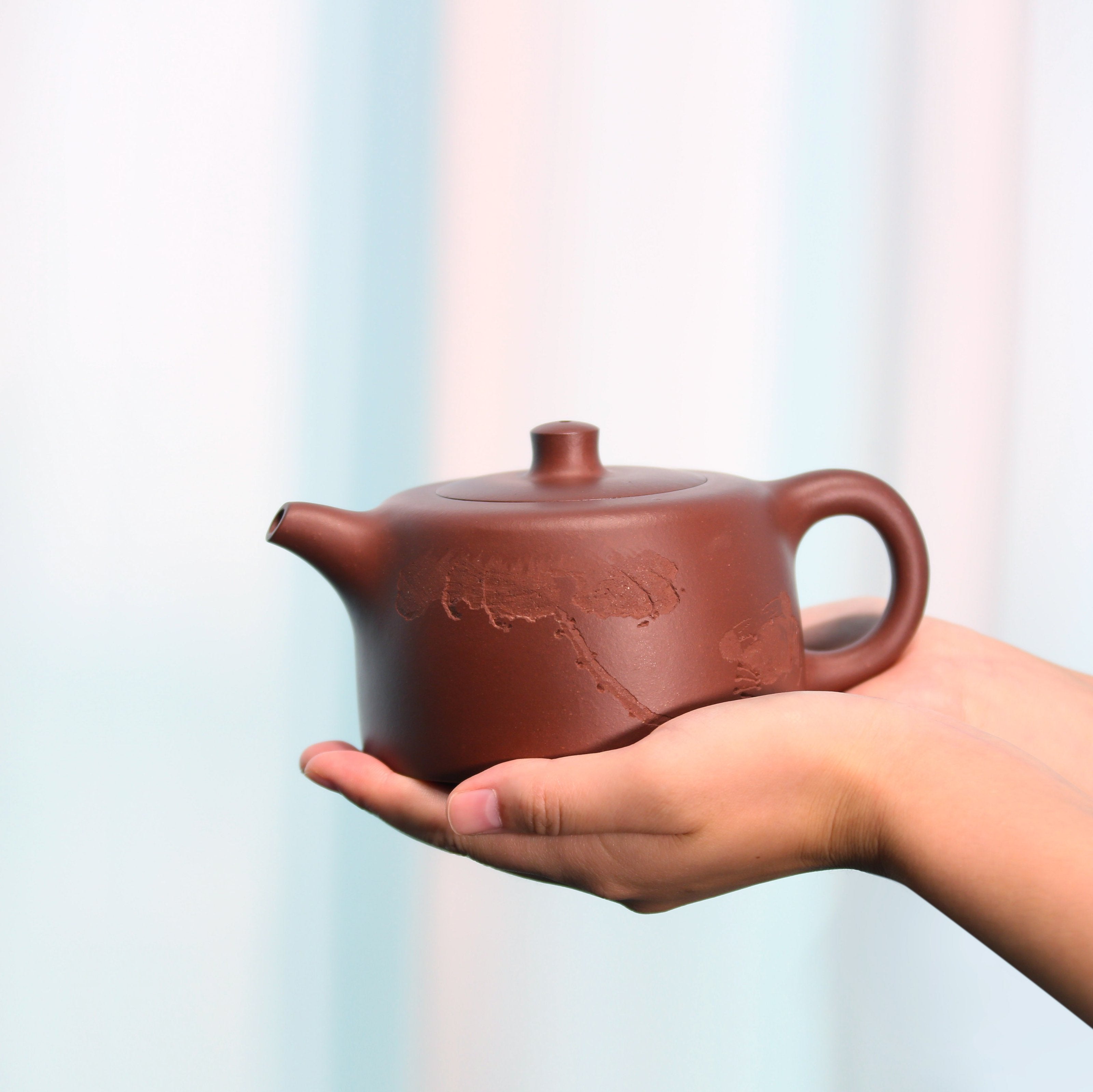 Rao Zongyi's 2008 Qing Dynasty Water Well Curtain Calligraphy and Painting Teapot