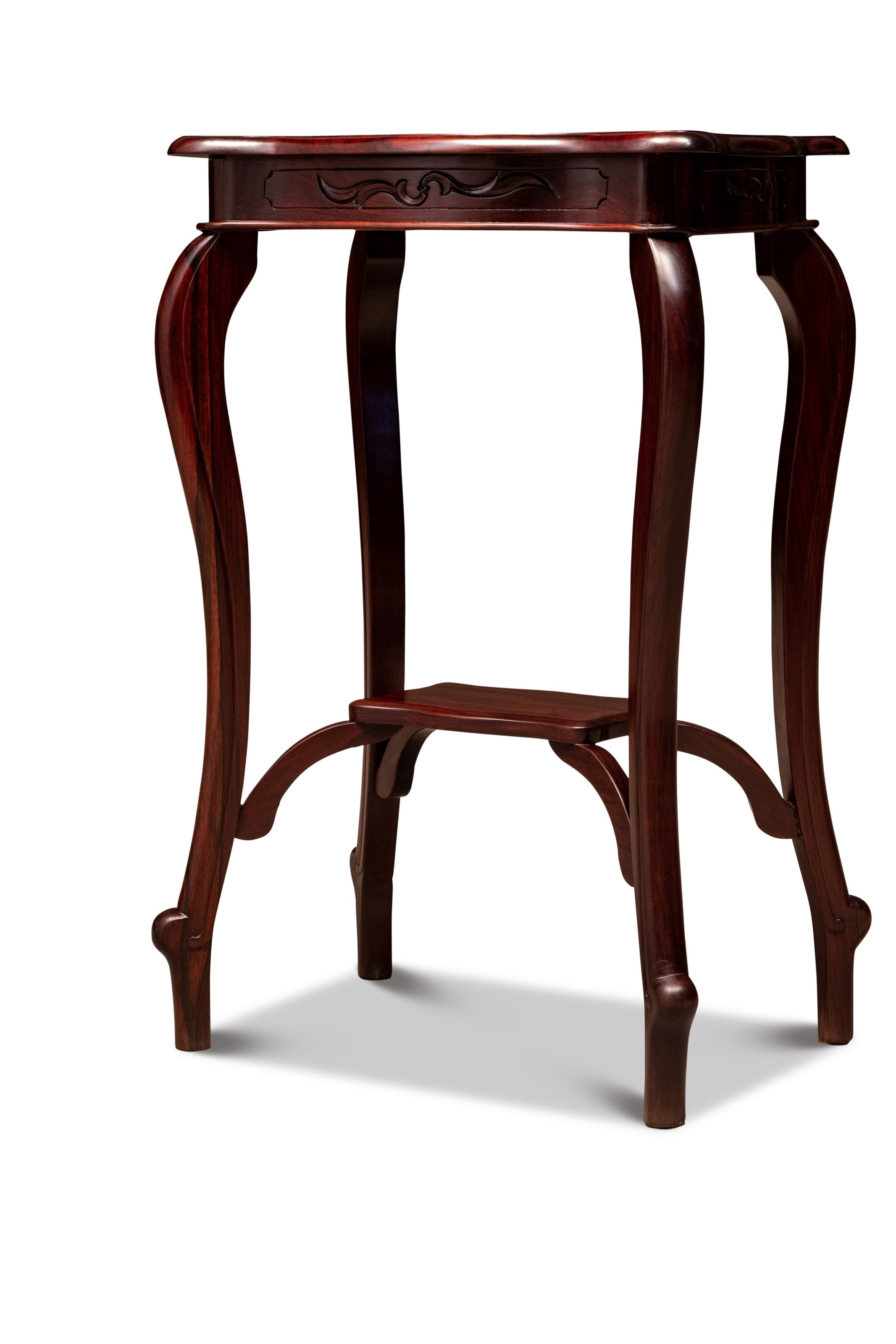 Rosewood three-curved leg flower stand