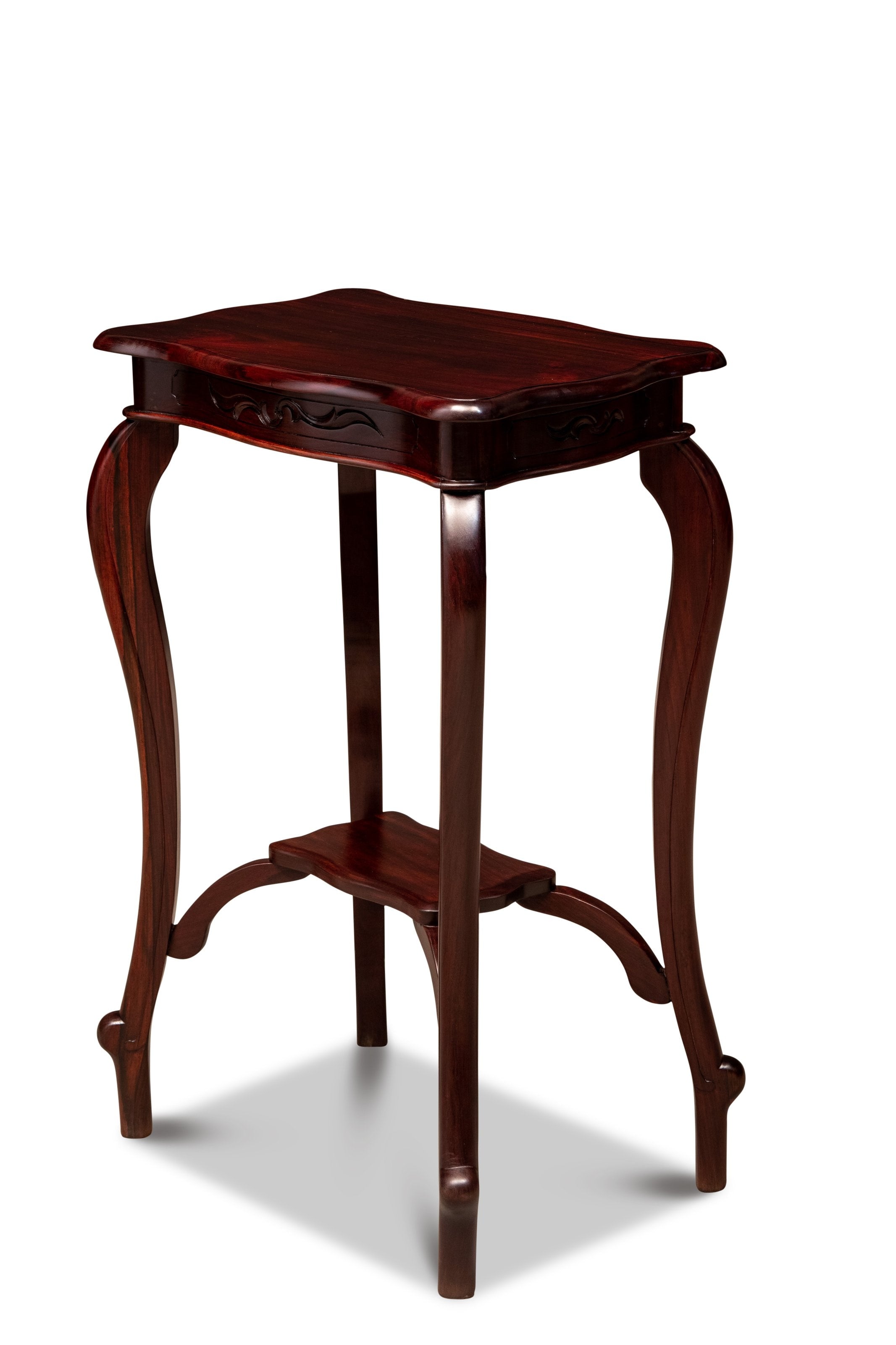 Rosewood three-curved leg flower stand